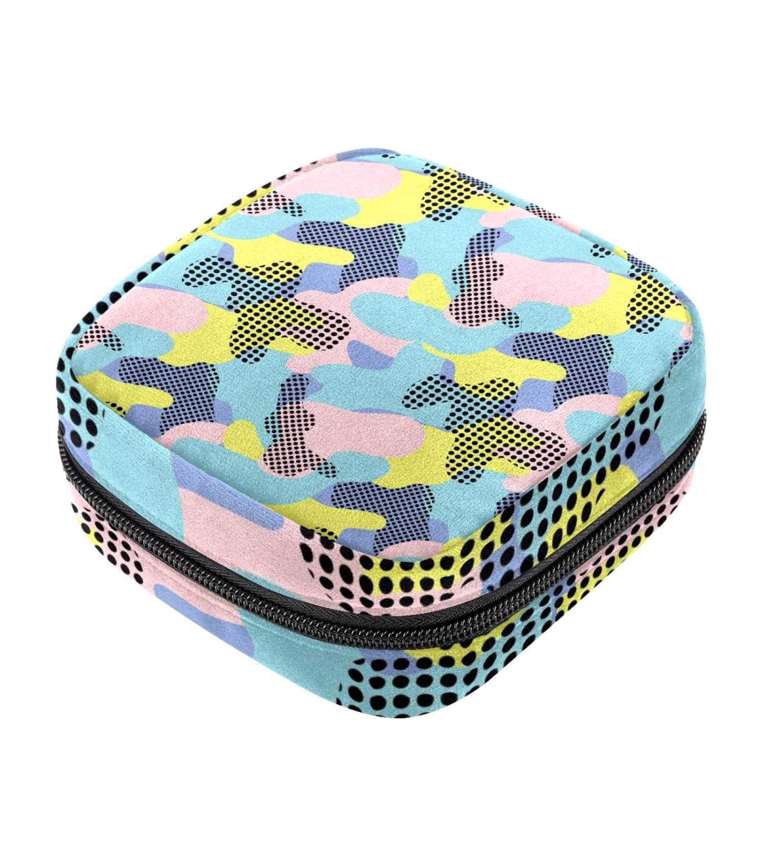 Colorful Camouflage Sanitary Napkin Storage Bag | Menstrual Cup Pouch & Nursing Pad Holder - Buy Online on GoSupps.com