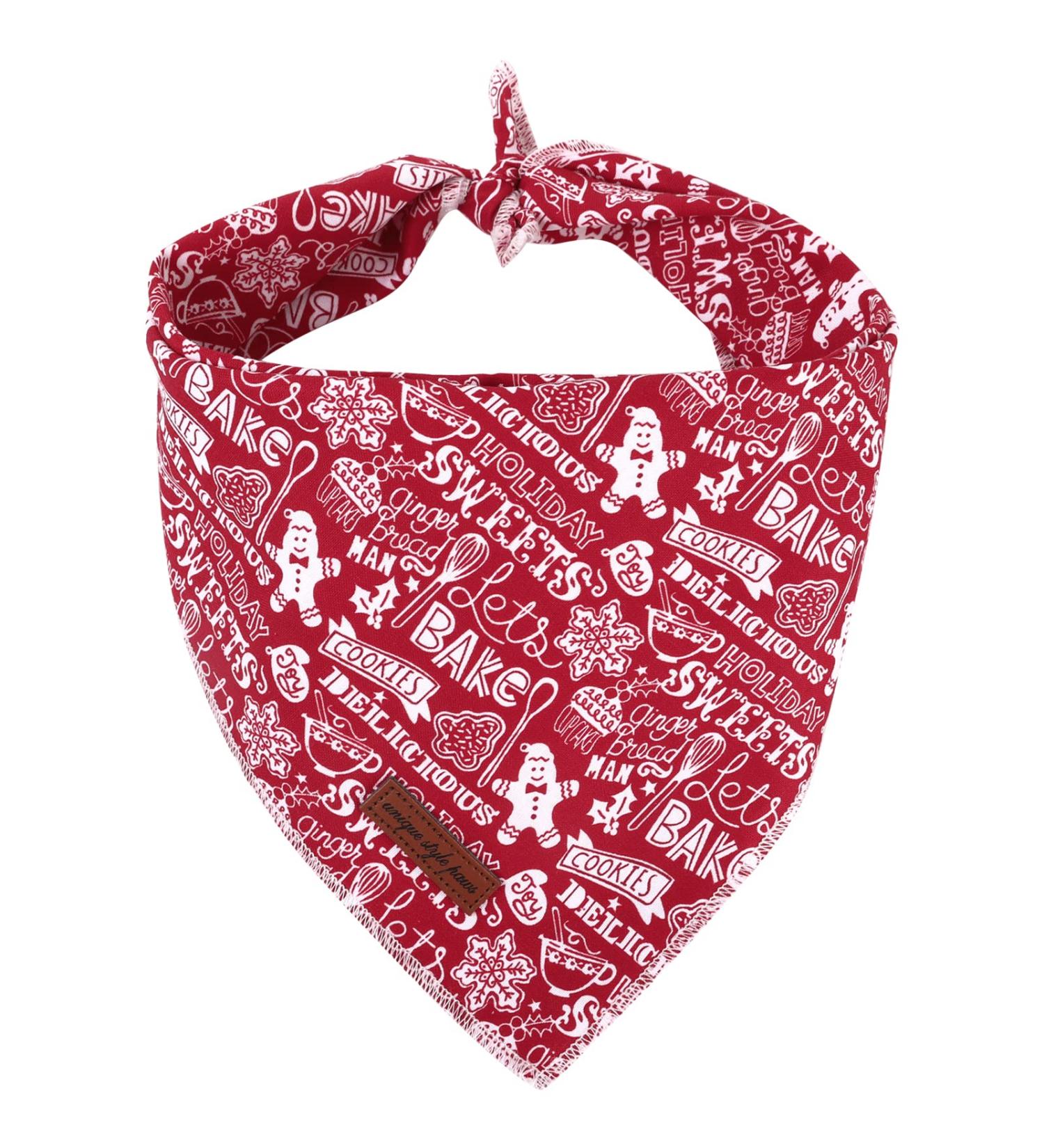 Unique Christmas Dog Towel - Washable Cotton Adjustable Latz for Small & Medium Pets - Buy Online on GoSupps.com