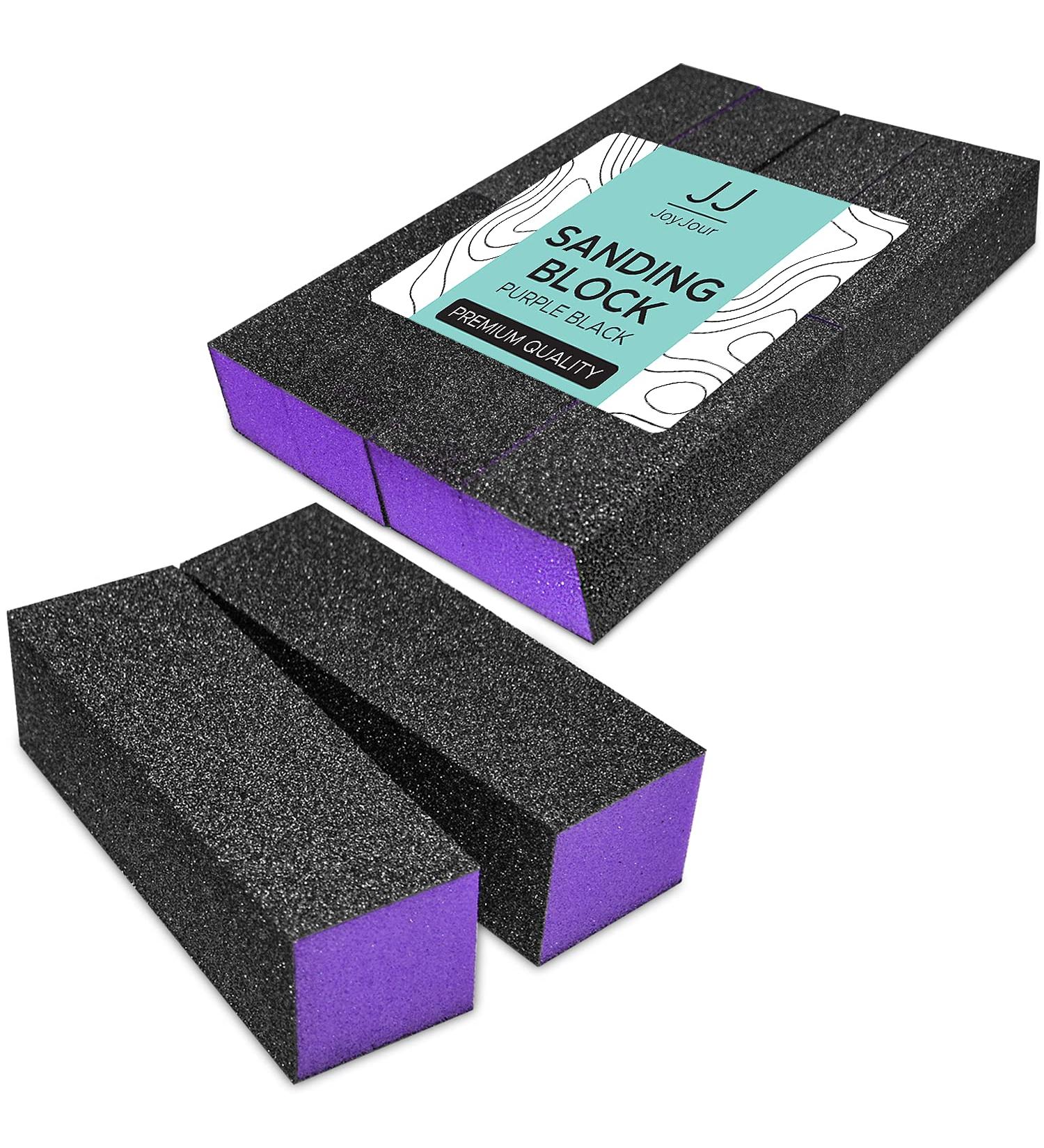 JoyJour Nail Buffer Sanding Block 60/100 for Acrylic Nail Art - 10 PCS Manicure Tools (Black Purple) - Buy Online on GoSupps.com