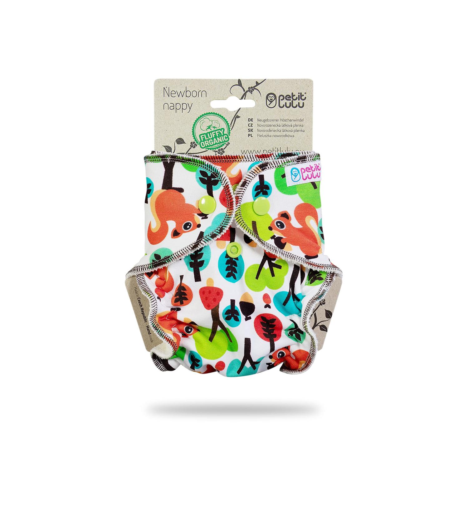 Petit Lulu Newborn Cloth Diaper (2-6kg) - Organic Bamboo Reusable No Polyester Fluffy Design - Buy Online on GoSupps.com