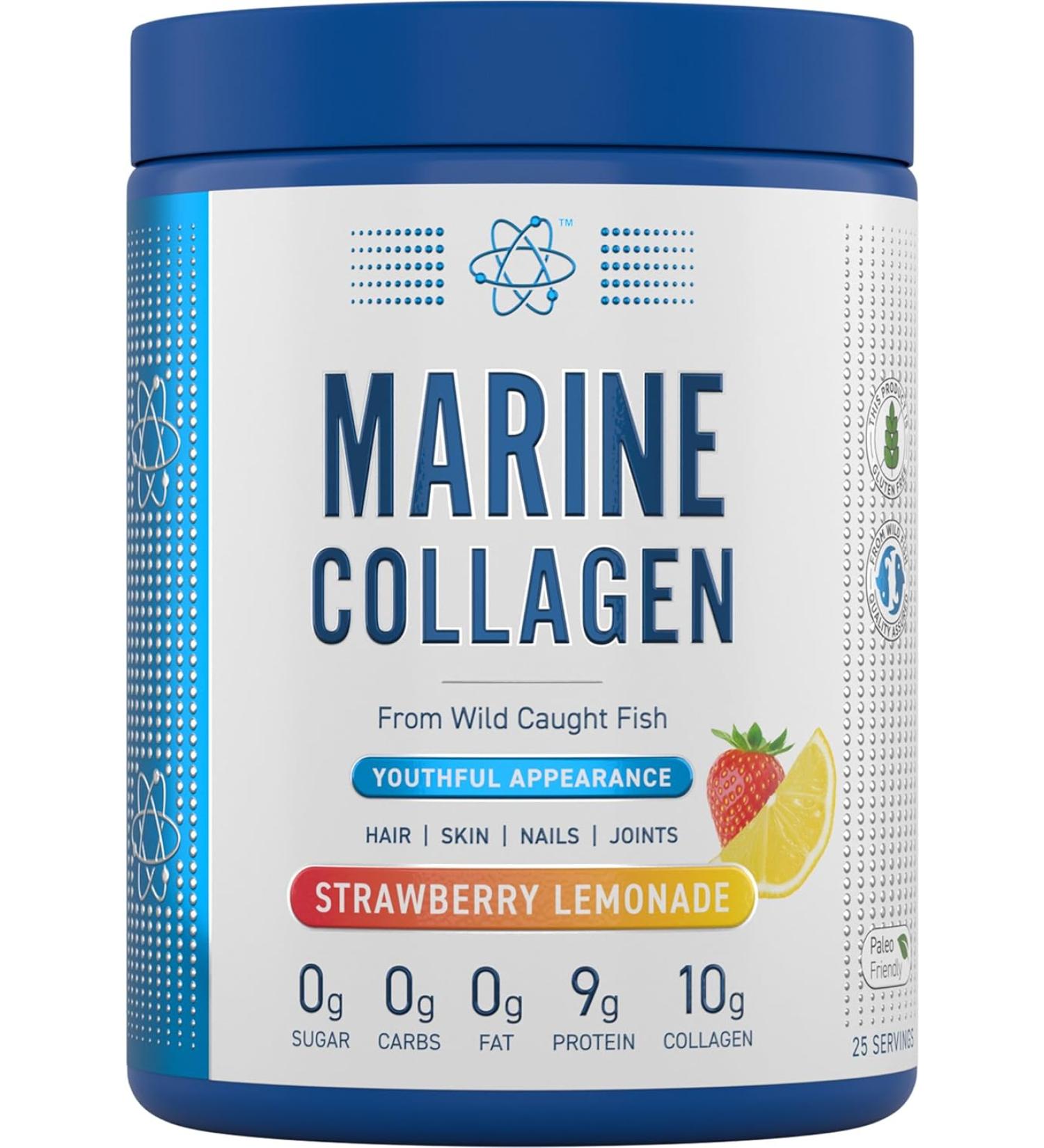 Applied Nutrition Marine Collagen Powder - Strawberry & Lemonade - 25 Servings - Buy Online on GoSupps.com