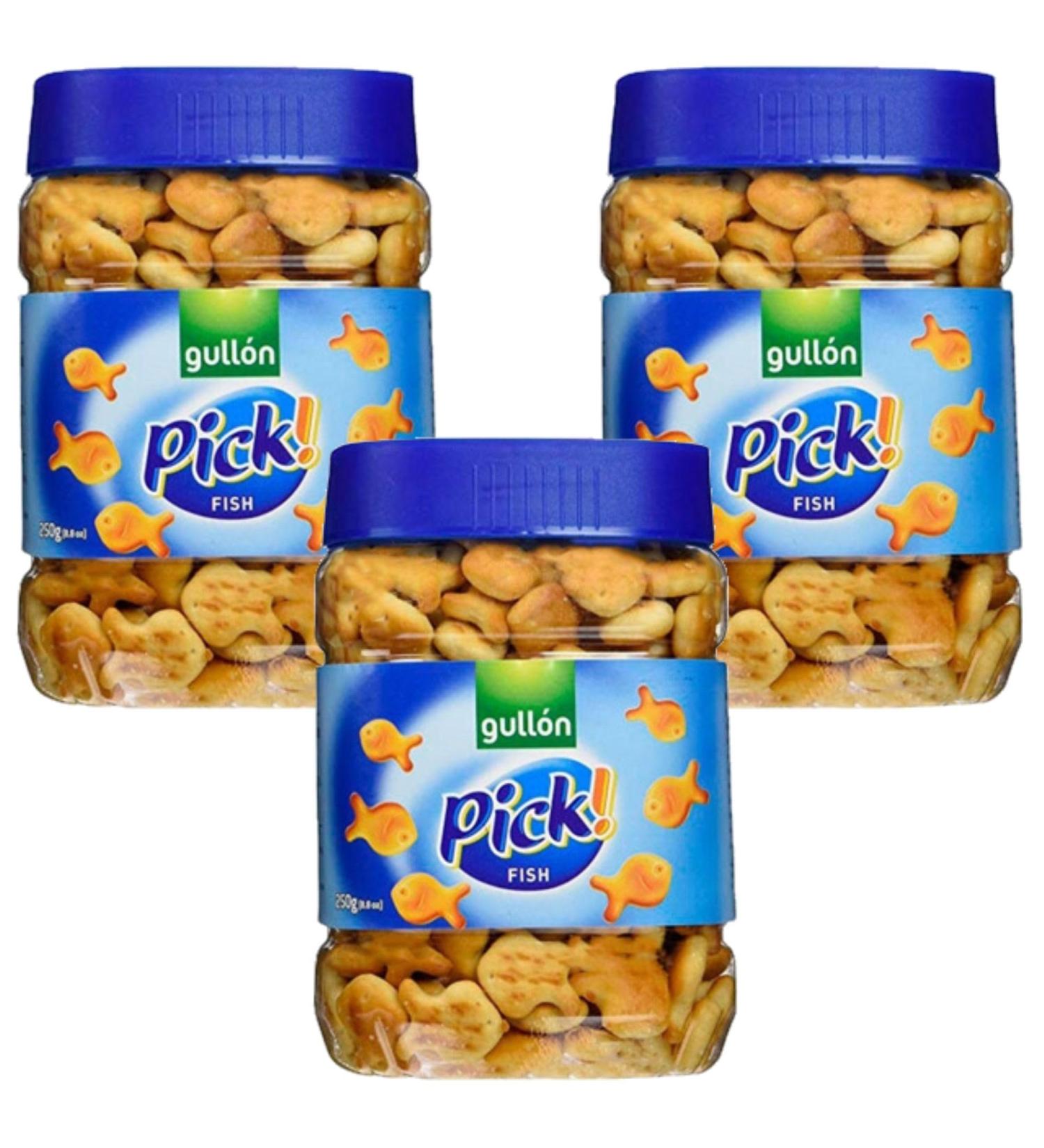 Savoury Snack Bundle Containing Gullon Pick Fish 250g (3 Pack)