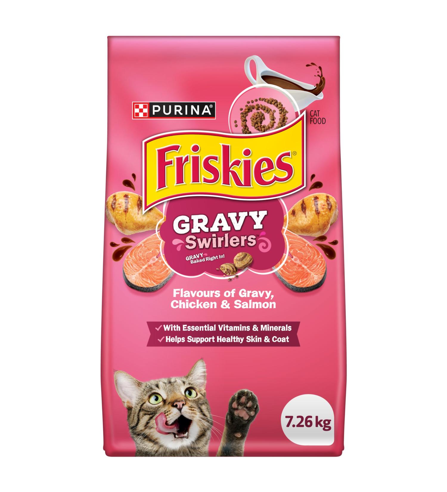 Friskies Gravy Swirlers Dry Cat Food - 7.26 kg Bag - Buy Online on GoSupps.com