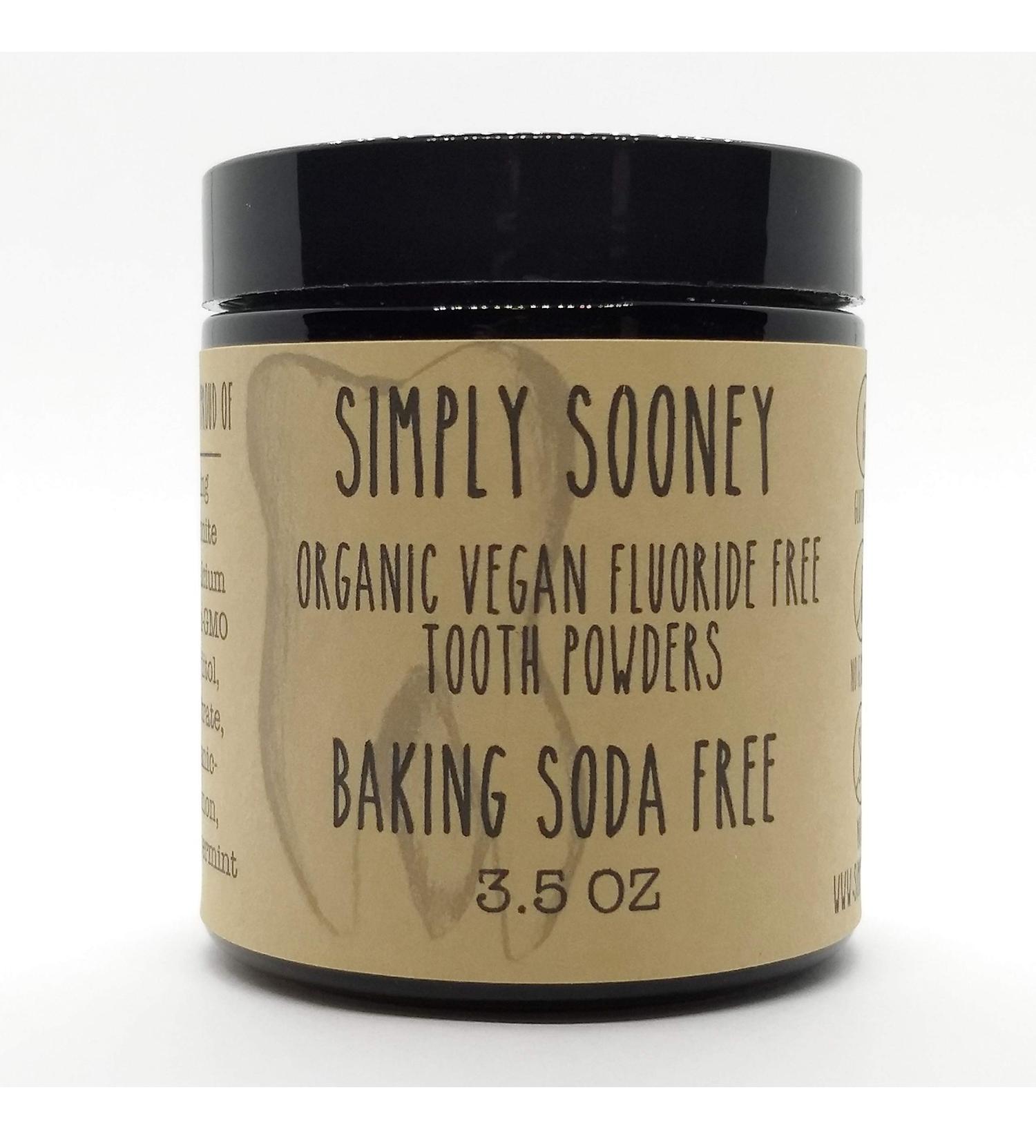 Organic Vegan Fluoride-Free Remineralizing Tooth Powder - Glass Jar Baking Soda Free Cinnamon & Clove Flavor 6 Month Supply - Buy Online on GoSupps.com