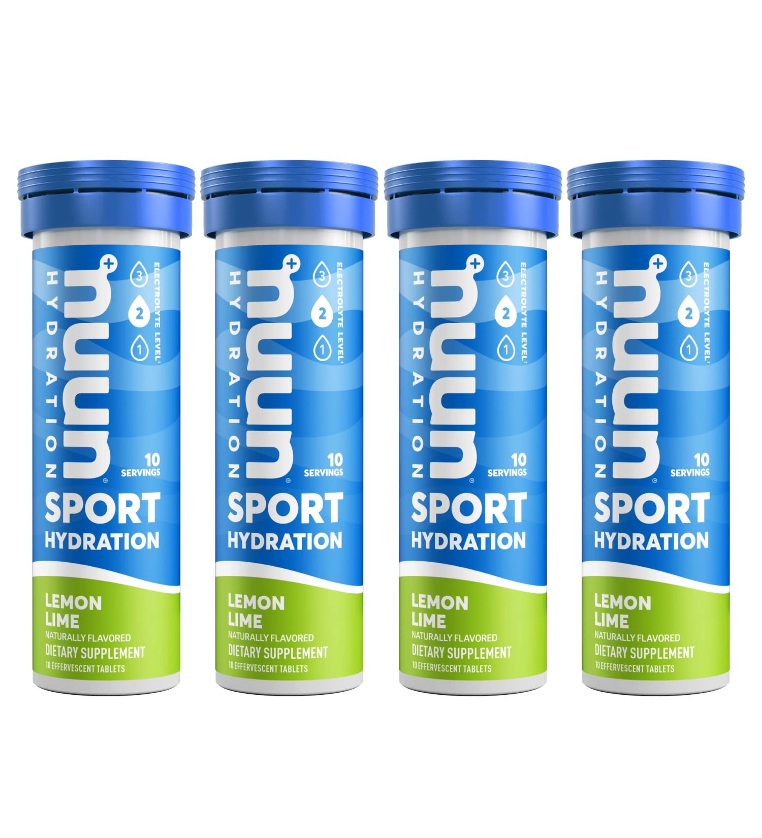 Nuun Sport Electrolyte Drink Tablets Lemon Lime - 40 Count Pack - Hydration Supplement - Buy Online on GoSupps.com
