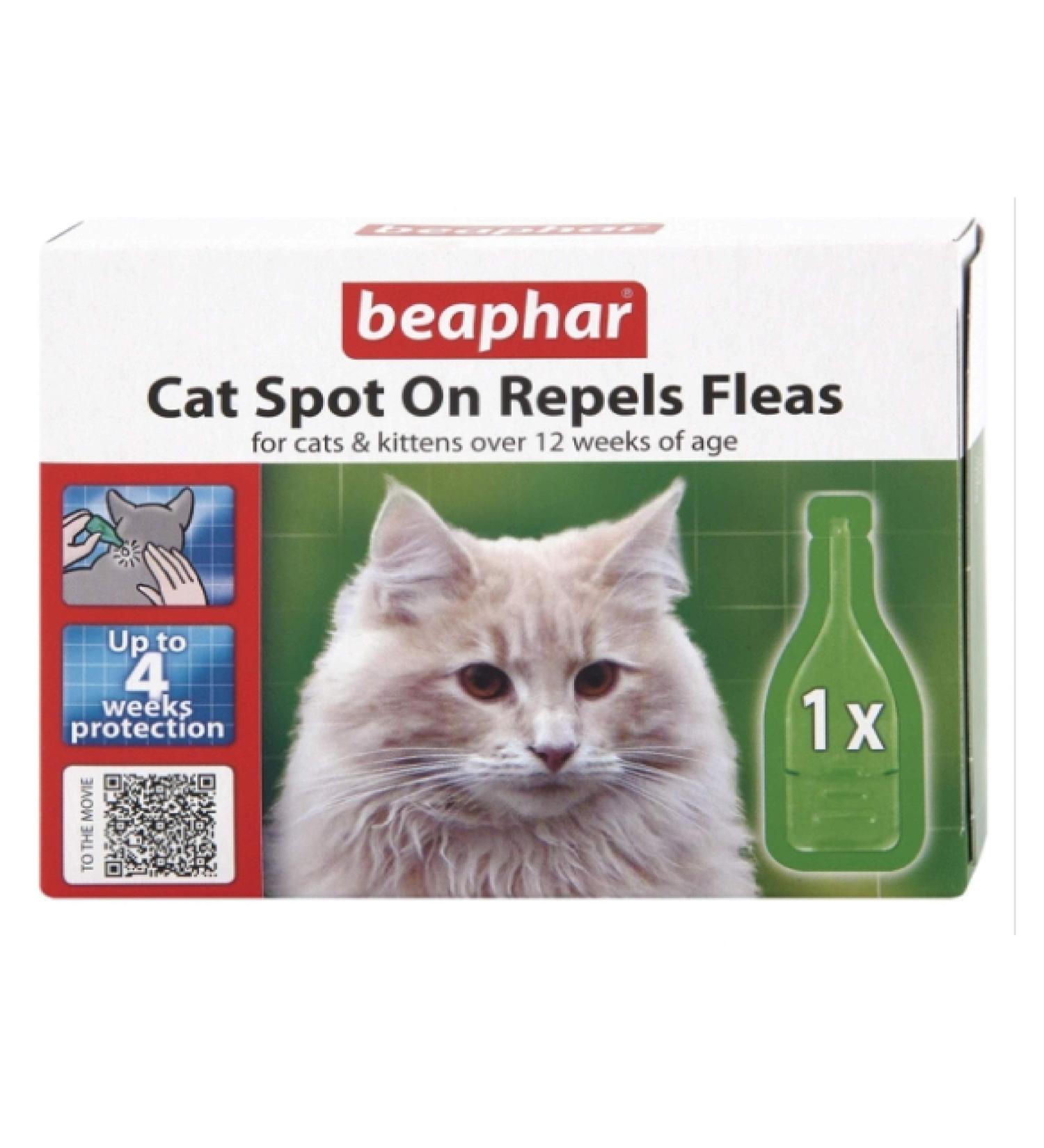 Beaphar - SPOT ON CAT/KITTEN - FLEA REPEL - 4 week application x1