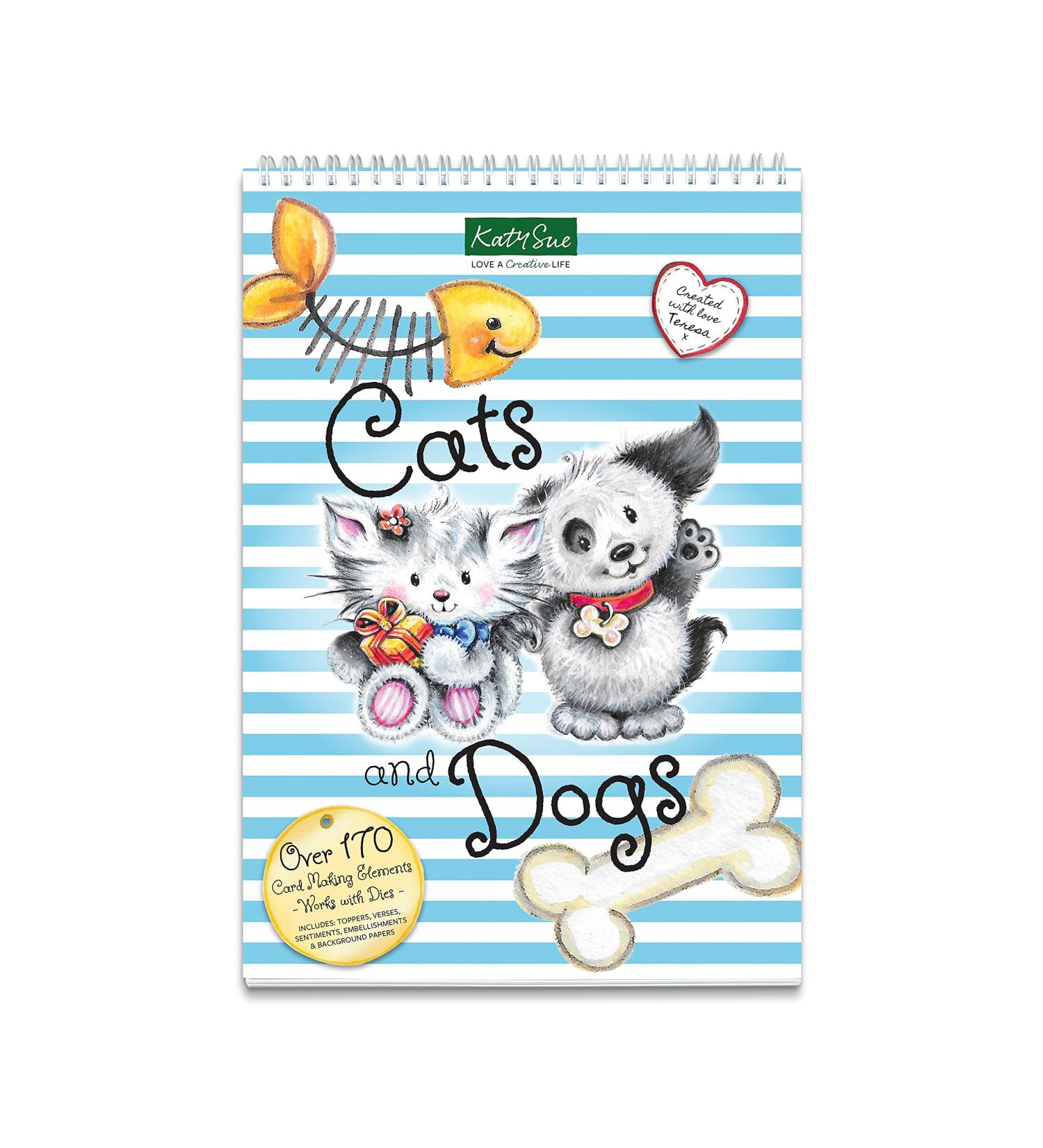 Katy Sue 'Cats & Dogs' Paper Craft Pad and Card Making Kit - DIY Cardmaking Set - Buy Online on GoSupps.com