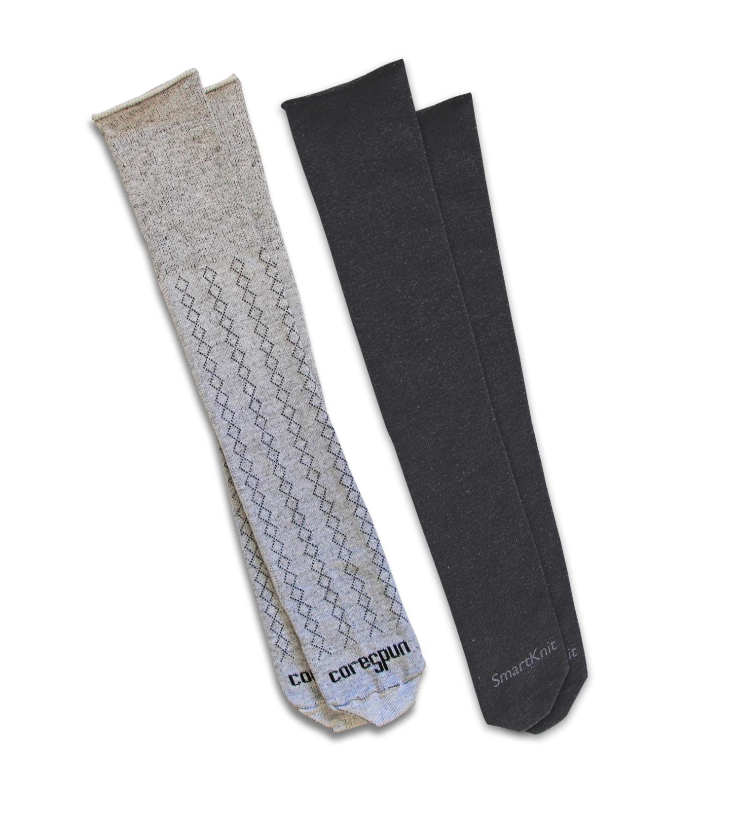 CORE-SPUN BY THERAFIRM SmartKnit Adult AFO Interface Socks - 2 Pack (Charcoal & Diamond) - Buy Online on GoSupps.com