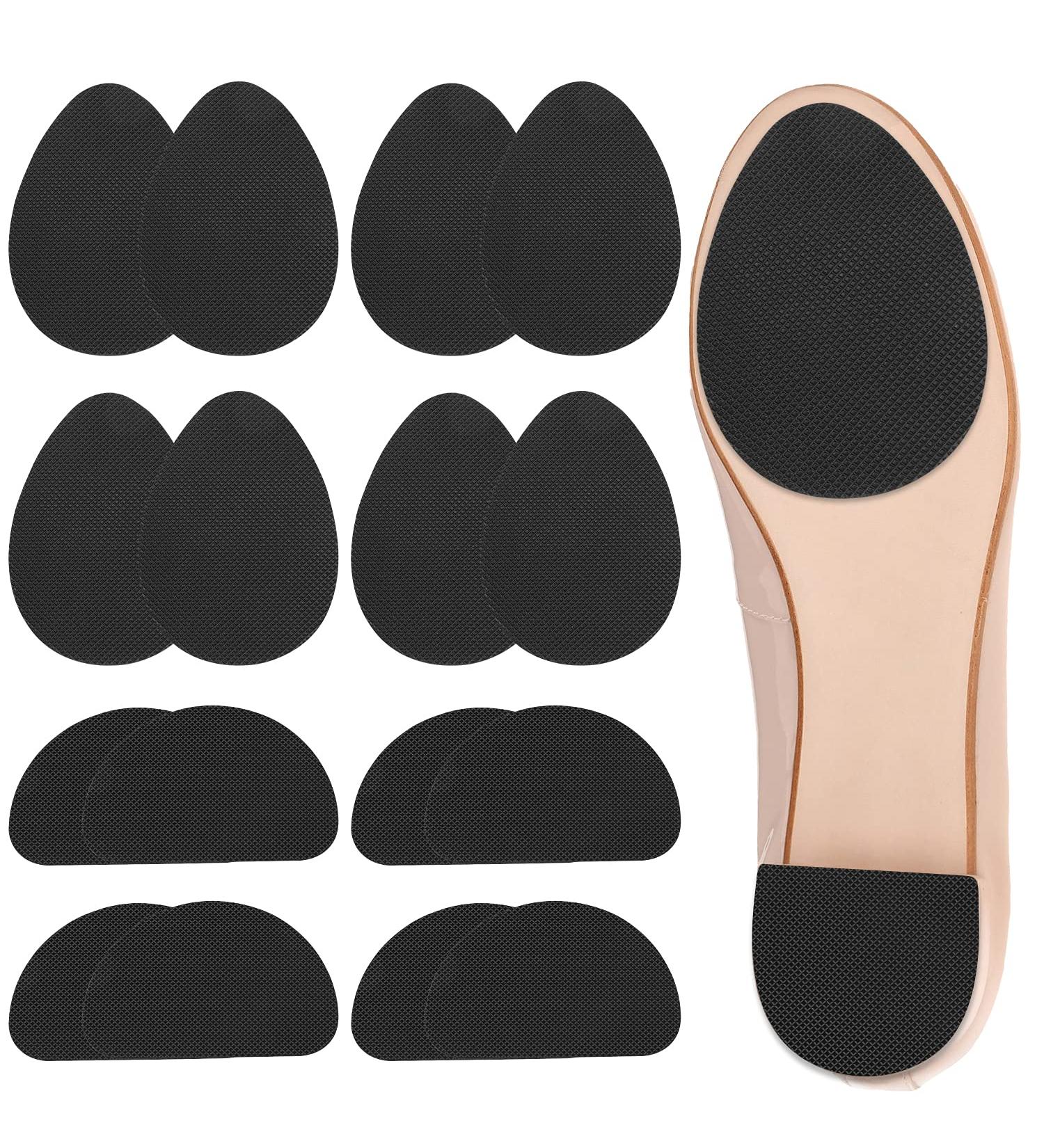 Black Shoe Grips and Traction Pads - 4 Pairs Non-Slip Shoe Pads with Rear Sole Pads - Buy Online on GoSupps.com