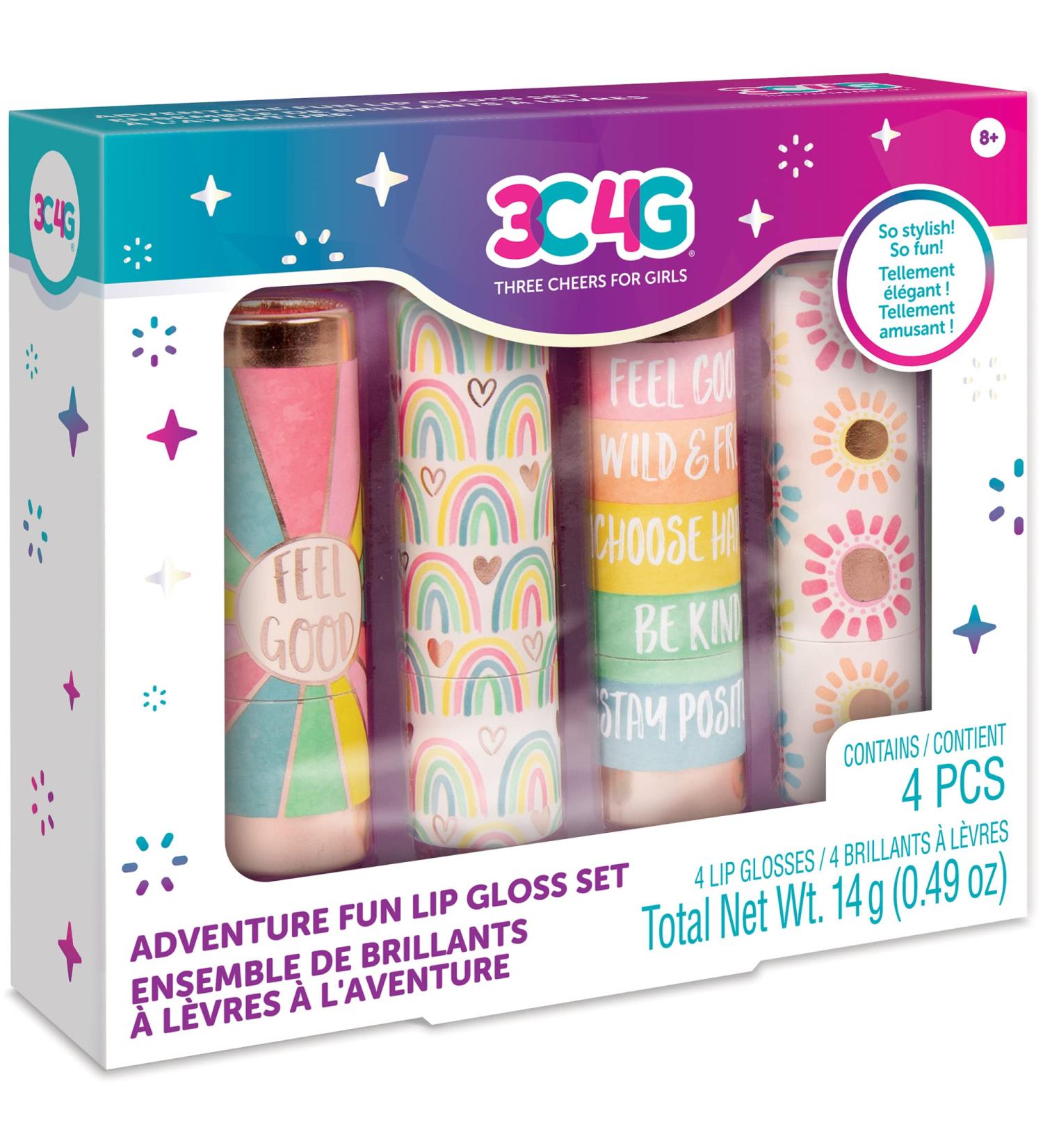 Make It Real 3C4G Adventure Fun Lip Gloss Set - 4 Piece Scented Sticks for Stylish Tweens, Three Cheers for Girls, Ages 8 - Buy Online on GoSupps.com