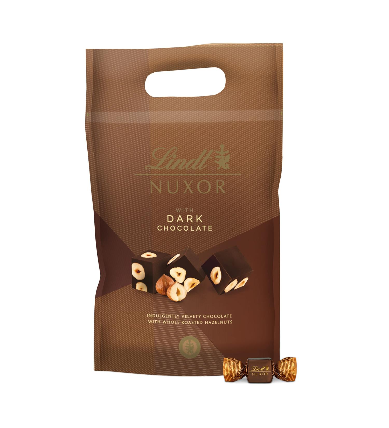 Lindt - NUXOR Maxi Sachet - Dark Chocolate and Whole Hazelnuts 700 g 1 Unit (Pack of 1) - Buy Online on GoSupps.com