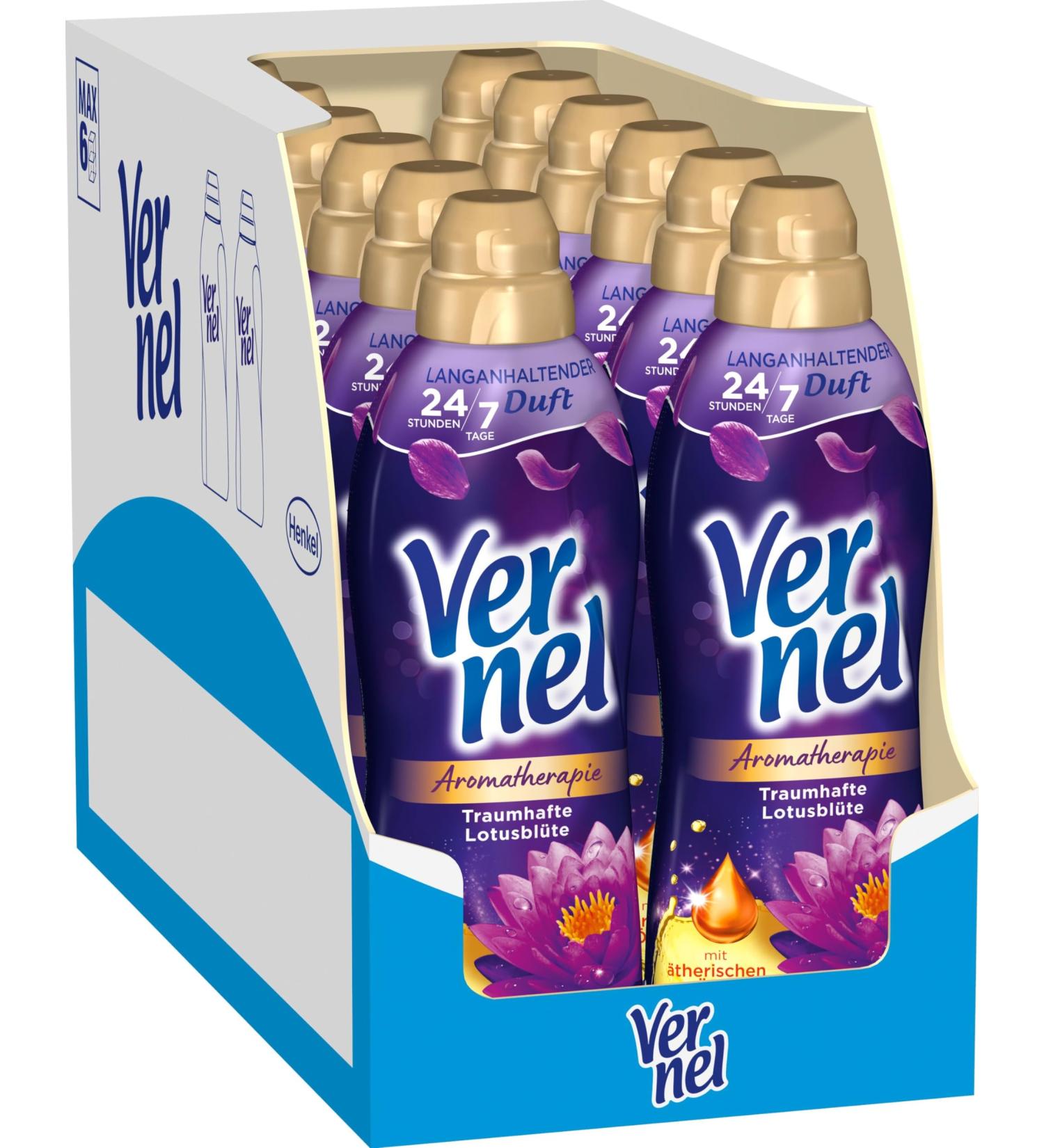 Venel Aromatherapy Lotus Flower Fabric Softener - 12x37 WL (444 Loads) Long-Lasting Scent with Essential Oils Eco-Friendly 814ml Bottles - International Shipping - Buy Online on GoSupps.com