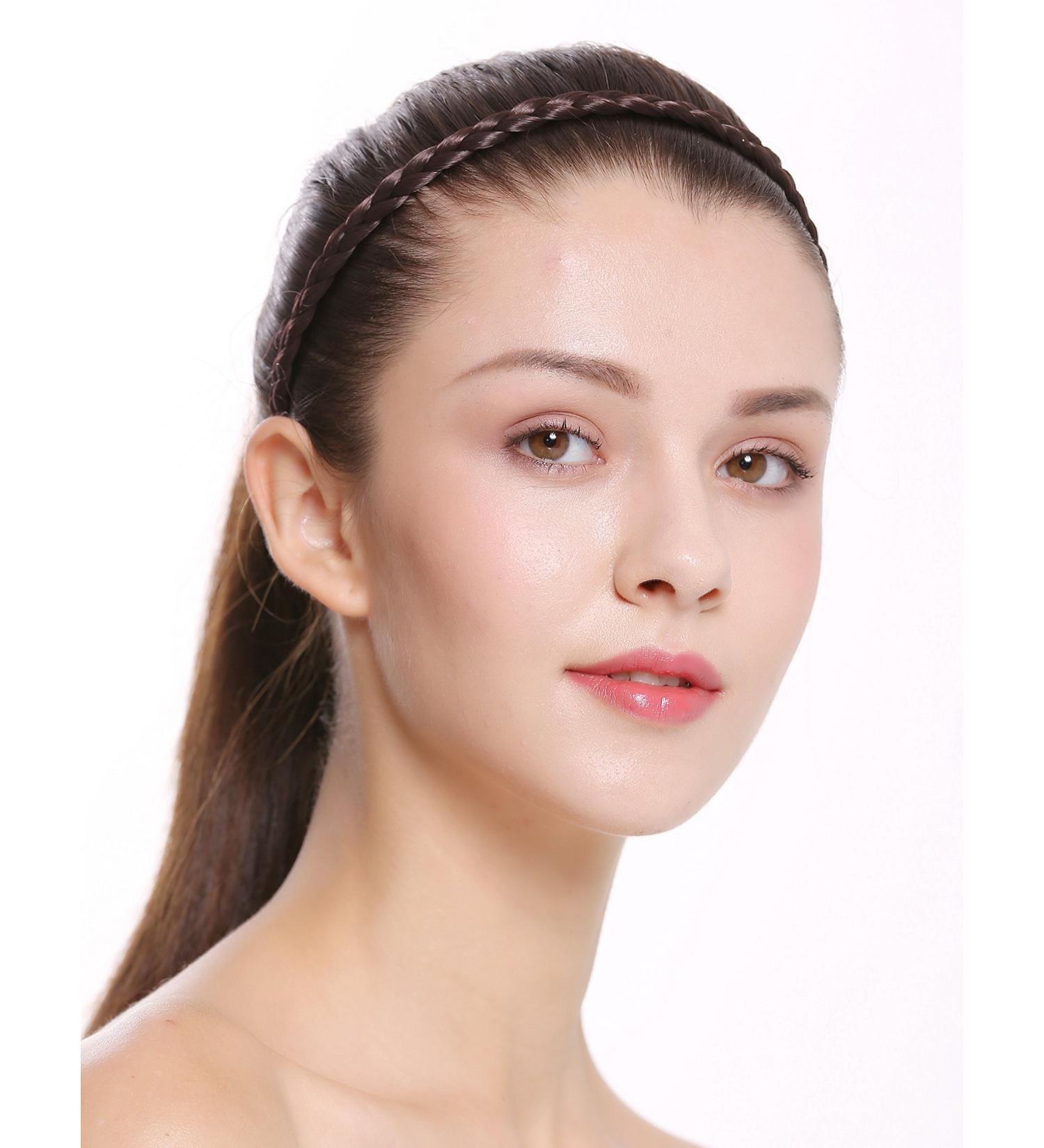 WIG ME UP CXT-009-006 Braided Brown Hairband Headband - Traditional Costume Accessory | Shop Internationally - Buy Online on GoSupps.com