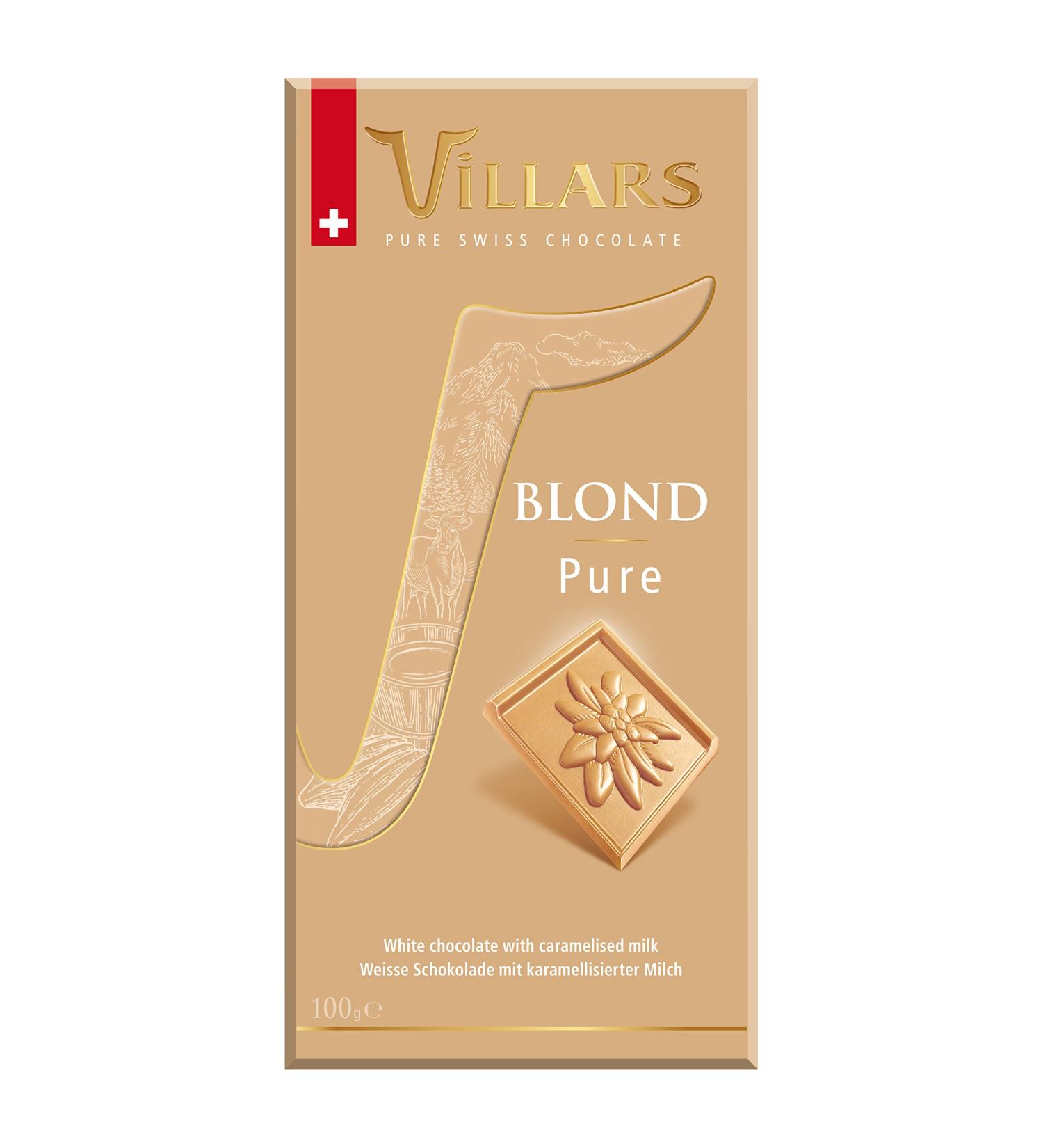 Villars Pure Blond White Chocolate 100g bar