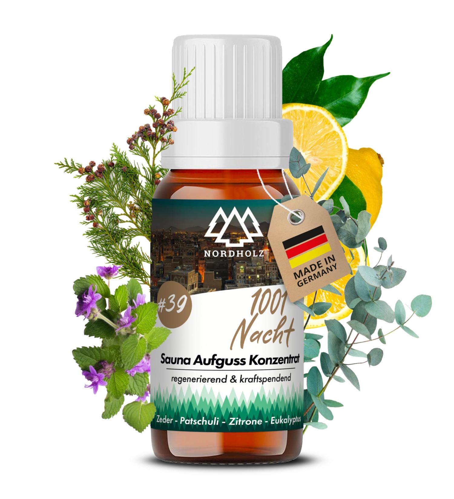 Nordholz Sauna Infusion 15ml - 48 Varieties of Relaxing & Intense Fragrances | #39 1001 Night | Premium Sauna Accessories - Buy Online on GoSupps.com
