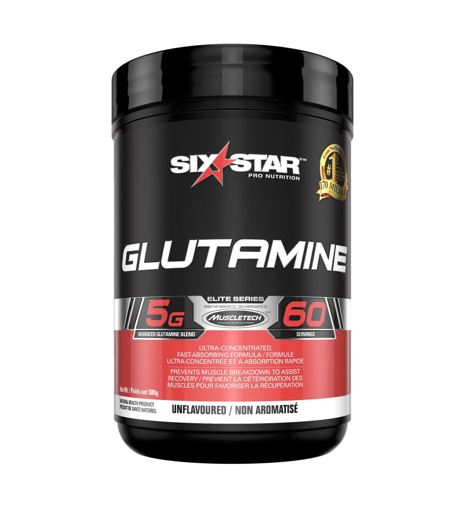 Six Star Glutamine Powder Six Star L Glutamine Powder Post Workout Muscle Recovery Supplements L-Glutamine Powder for Men and Women Glutamine Supplement Unflavoured (60 Servings) 300 g (Pack of 1) - Buy Online on GoSupps.com