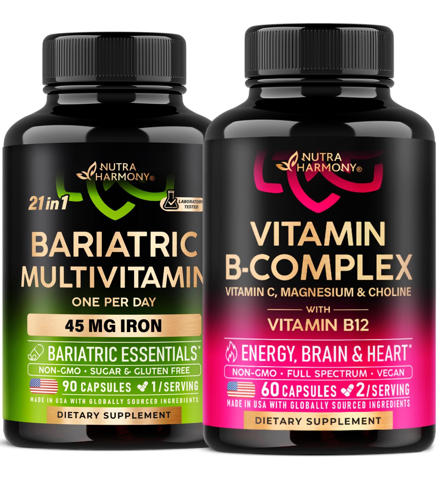 NUTRAHARMONY Vitamin B Complex & Bariatric Multivitamin Capsules