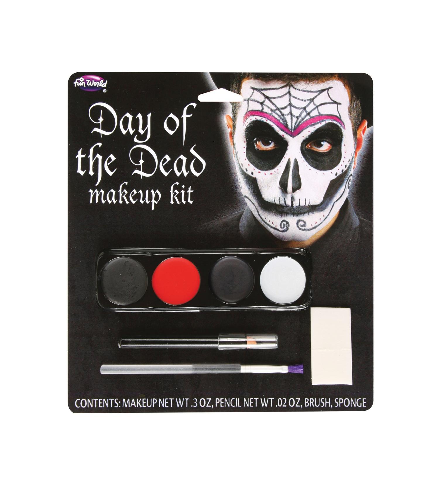 Fun World Day Of The Dead Spider Face Makeup Kit