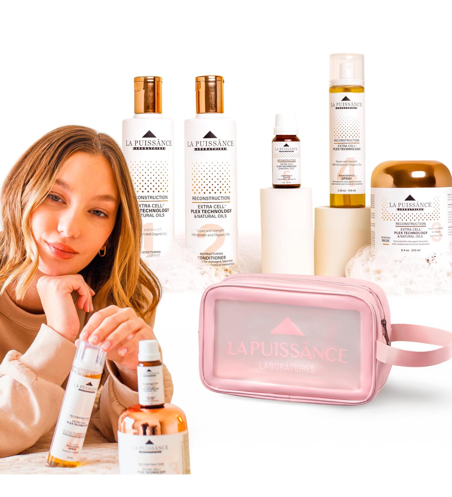 Extra Cell Plex Complete Hair Repair Kit - 5-Step Deep Repair for Damaged & Color-Treated Hair - Shampoo Conditioner Mask Spray Ampoule - International Shipping Available - Buy Online on GoSupps.com