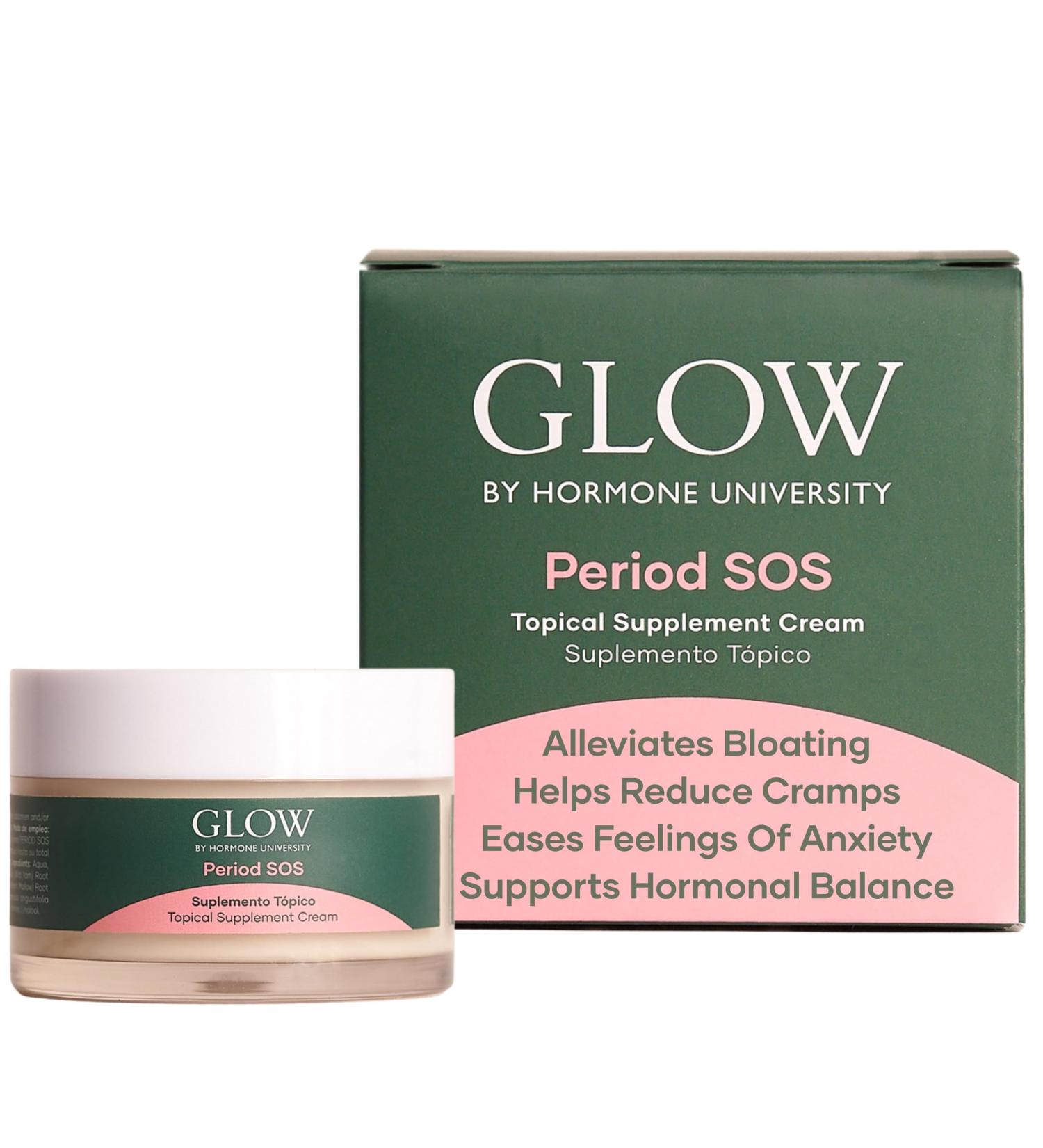 Period SOS - Wild Yam Cream for PMS Relief | 1 Month Supply - Bloating & Period Pain Relief | Hormone Balance for Women - Buy Online on GoSupps.com