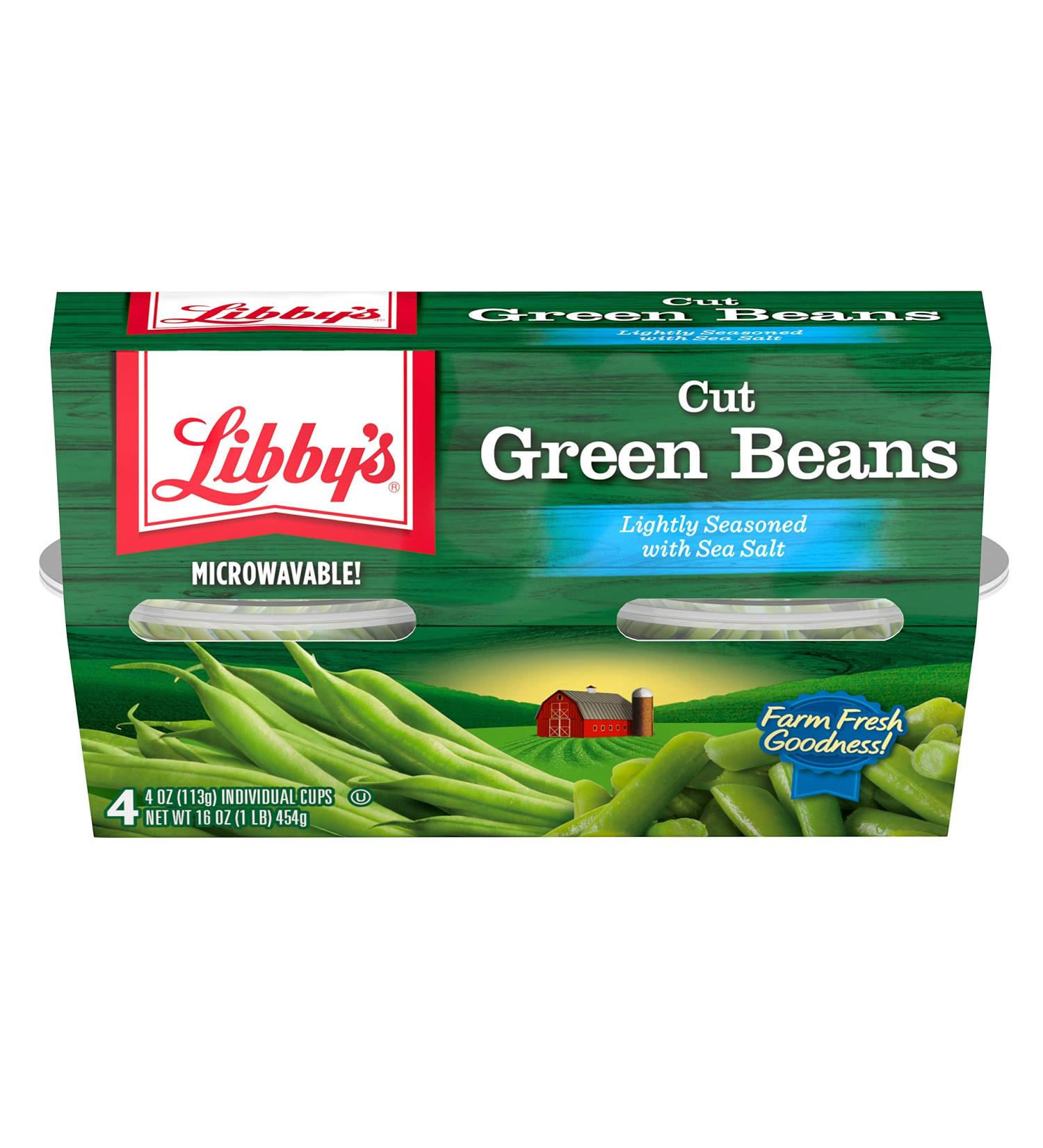 Libby's Cut Green Beans Vegetable Cups - Mild & Subtly Sweet - 24 Cups - Grown & Made in U.S - Buy Online on GoSupps.com