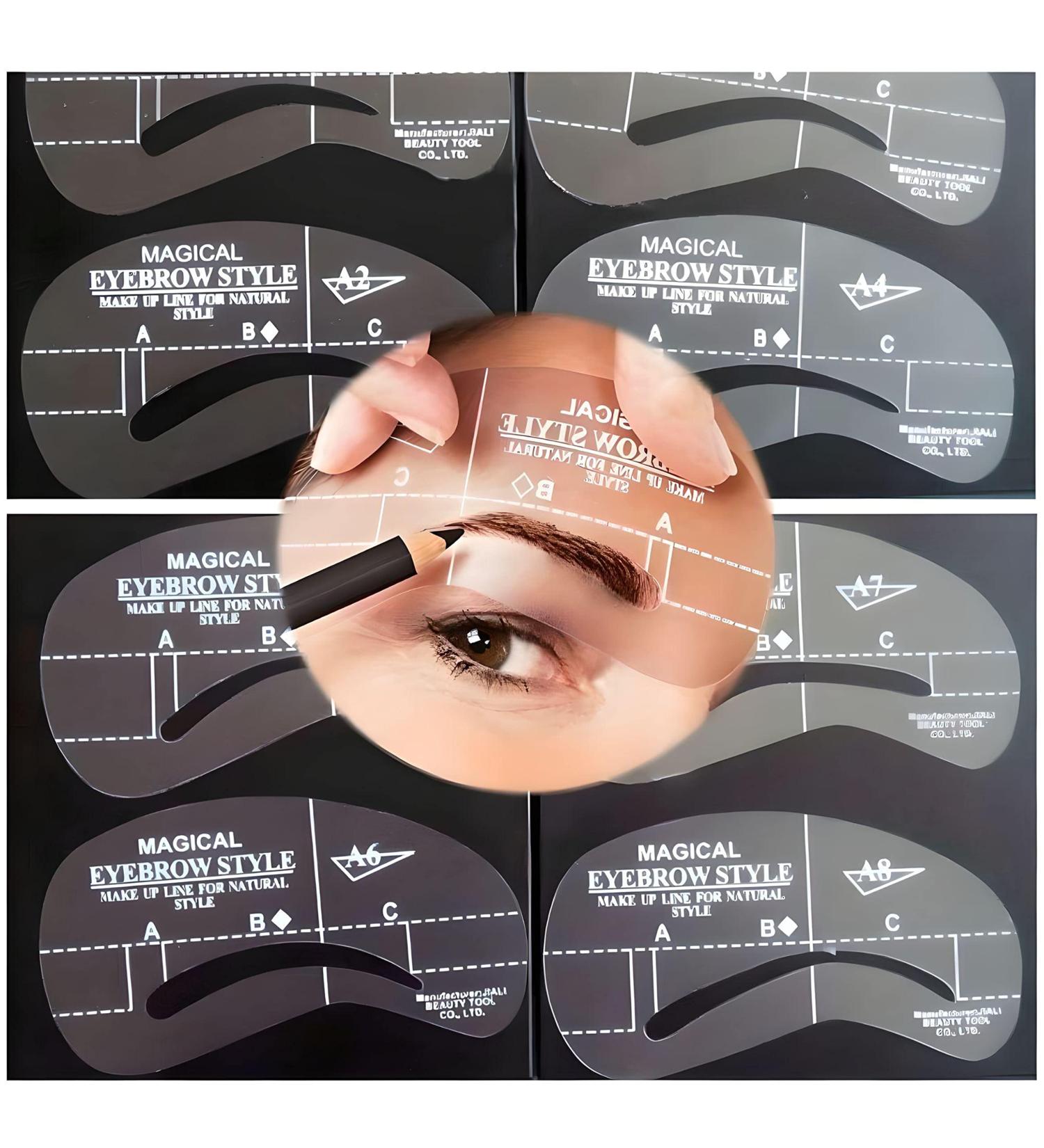 8 Eyebrow Stencils for Perfect Shapes & Thickening | International Shipping - Buy Online on GoSupps.com