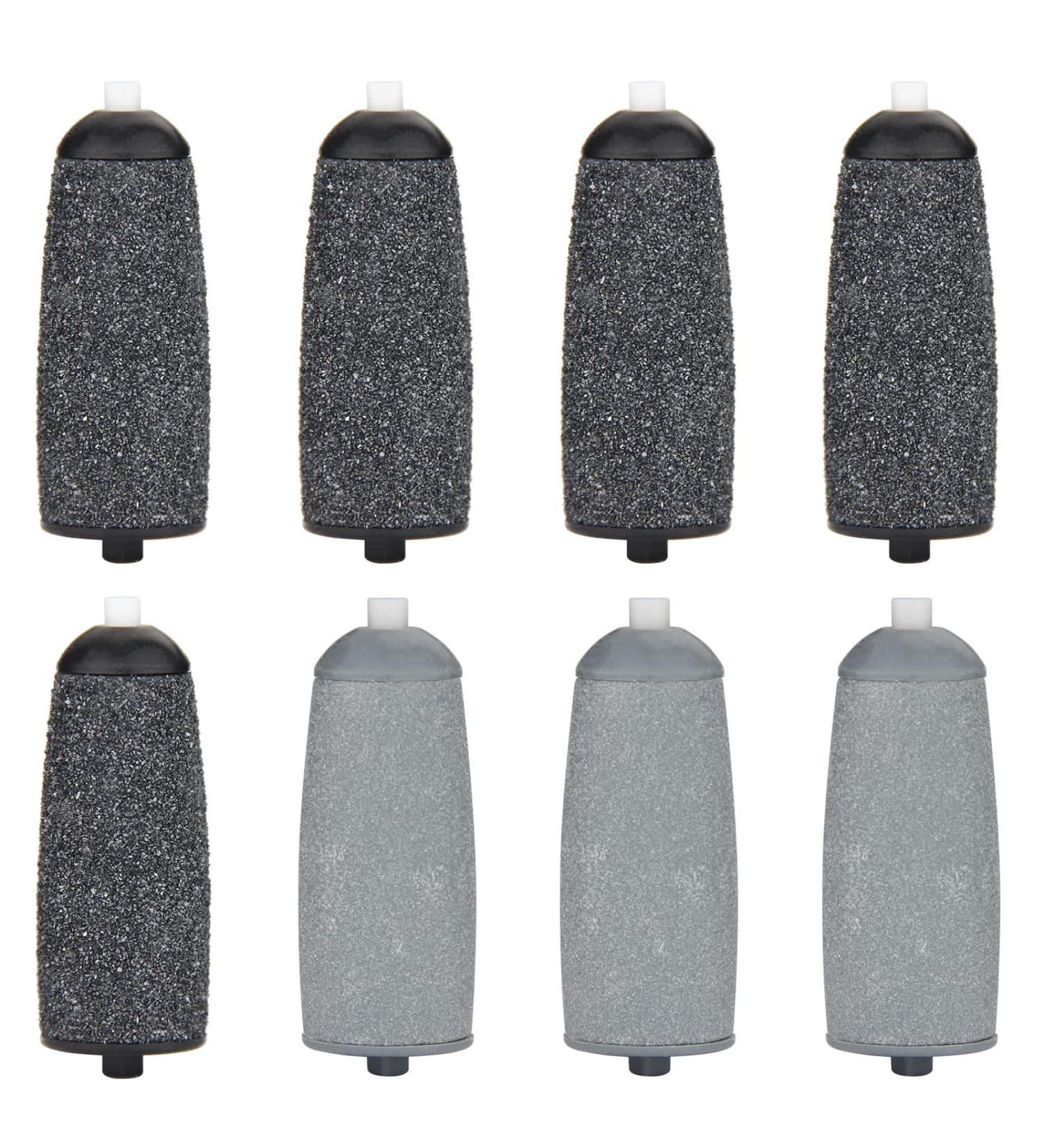 Replacement Heads for Flawless Pedi Ancable 8-Pack Replacement Roller Refills Heads 5 Black Coarse and 3 Gray Fine Heads Compatible with Finishing Touch Flawless Pedi Electric Tool File - Buy Online on GoSupps.com