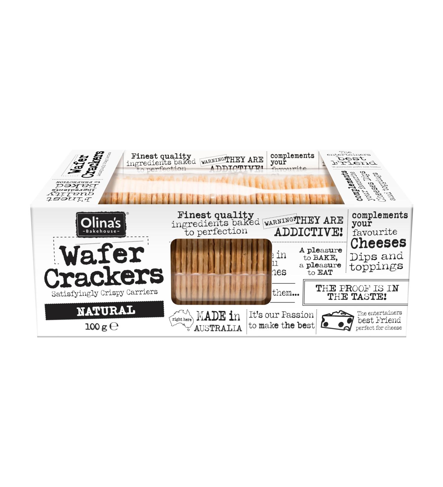  Olina's Bakehouse Olina's Bakehouse - Natural wafer crackers 100g - Buy Online on GoSupps.com