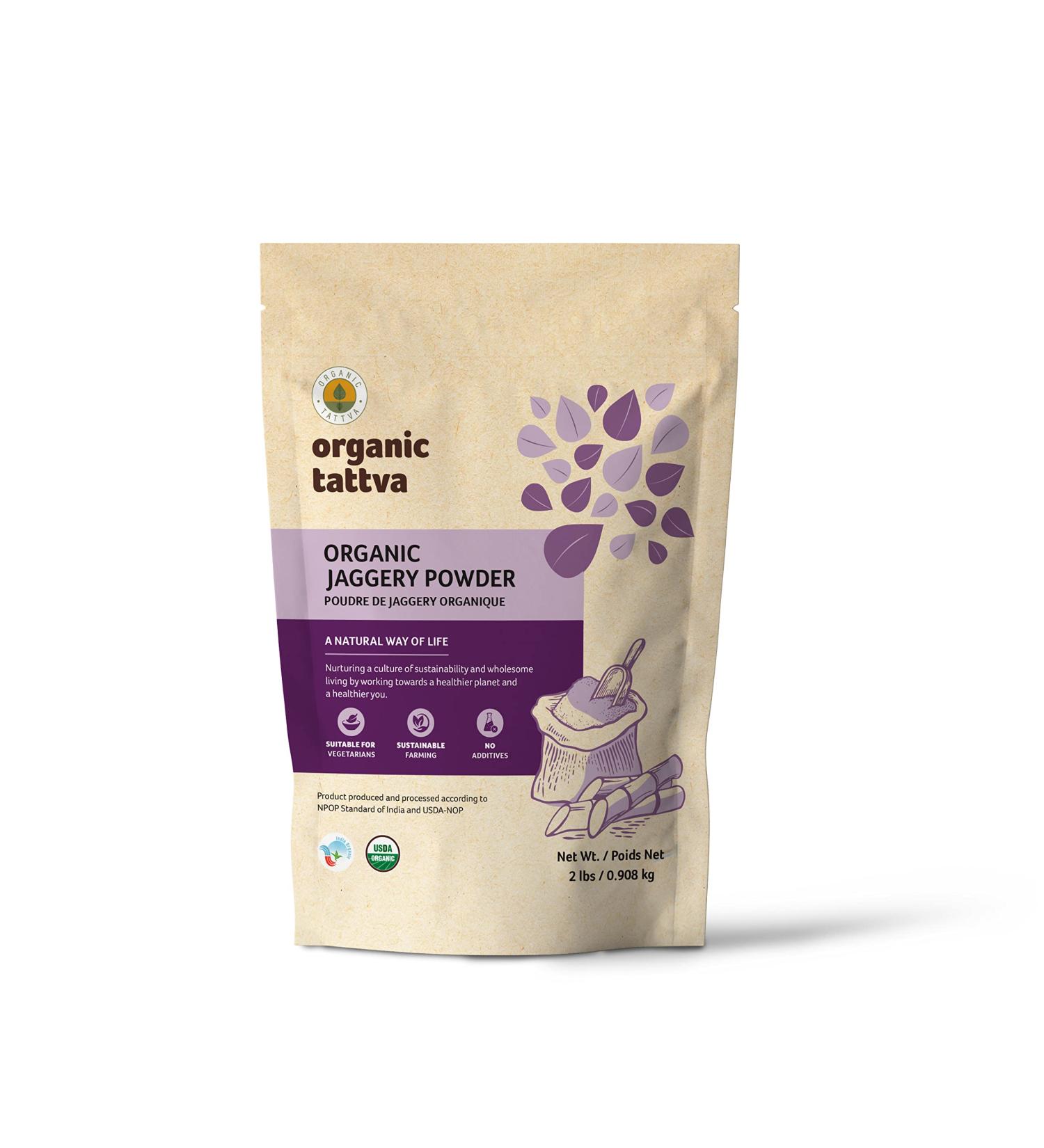 Organic Jaggery Powder 2 LBS Pouch - Pure and Natural Sweetener - Buy Online on GoSupps.com
