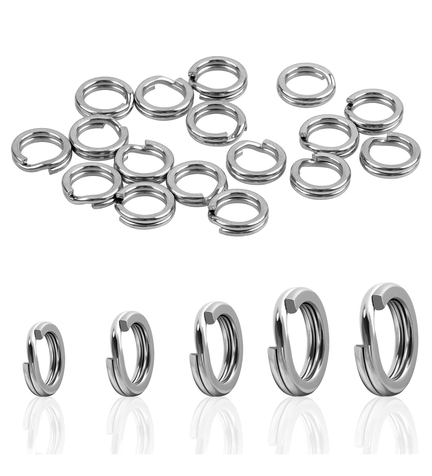 100pcs Heavy Duty Stainless Steel Double Split Rings Fishing Tackle 2#-9# Connectors - Buy Online on GoSupps.com