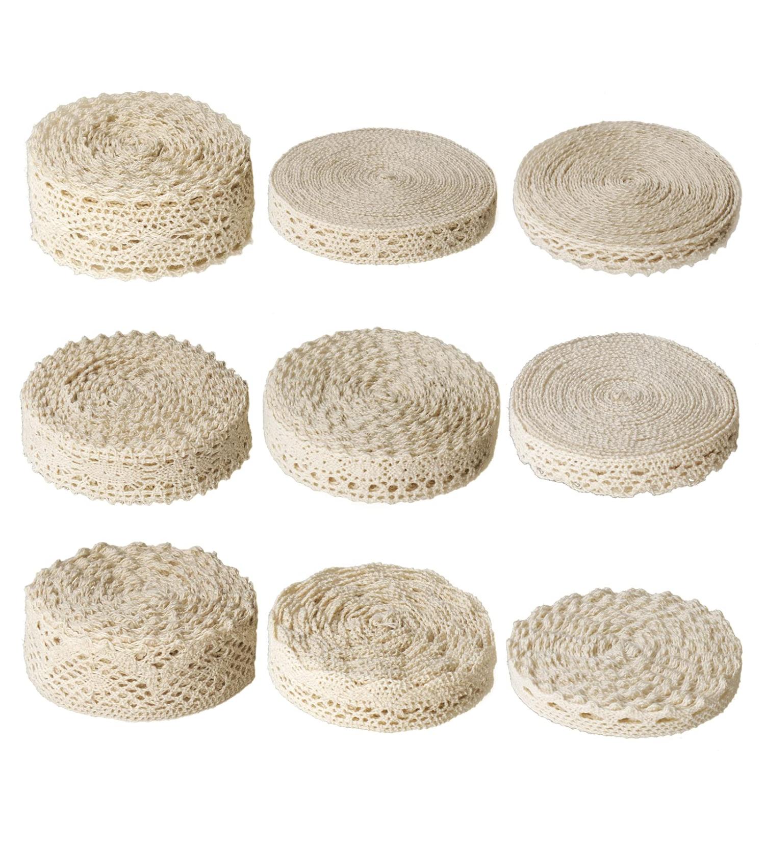 Vintage Beige Lace Trim Roll - 54 Yards for Sewing, Crochet & DIY Crafts - Buy Online on GoSupps.com