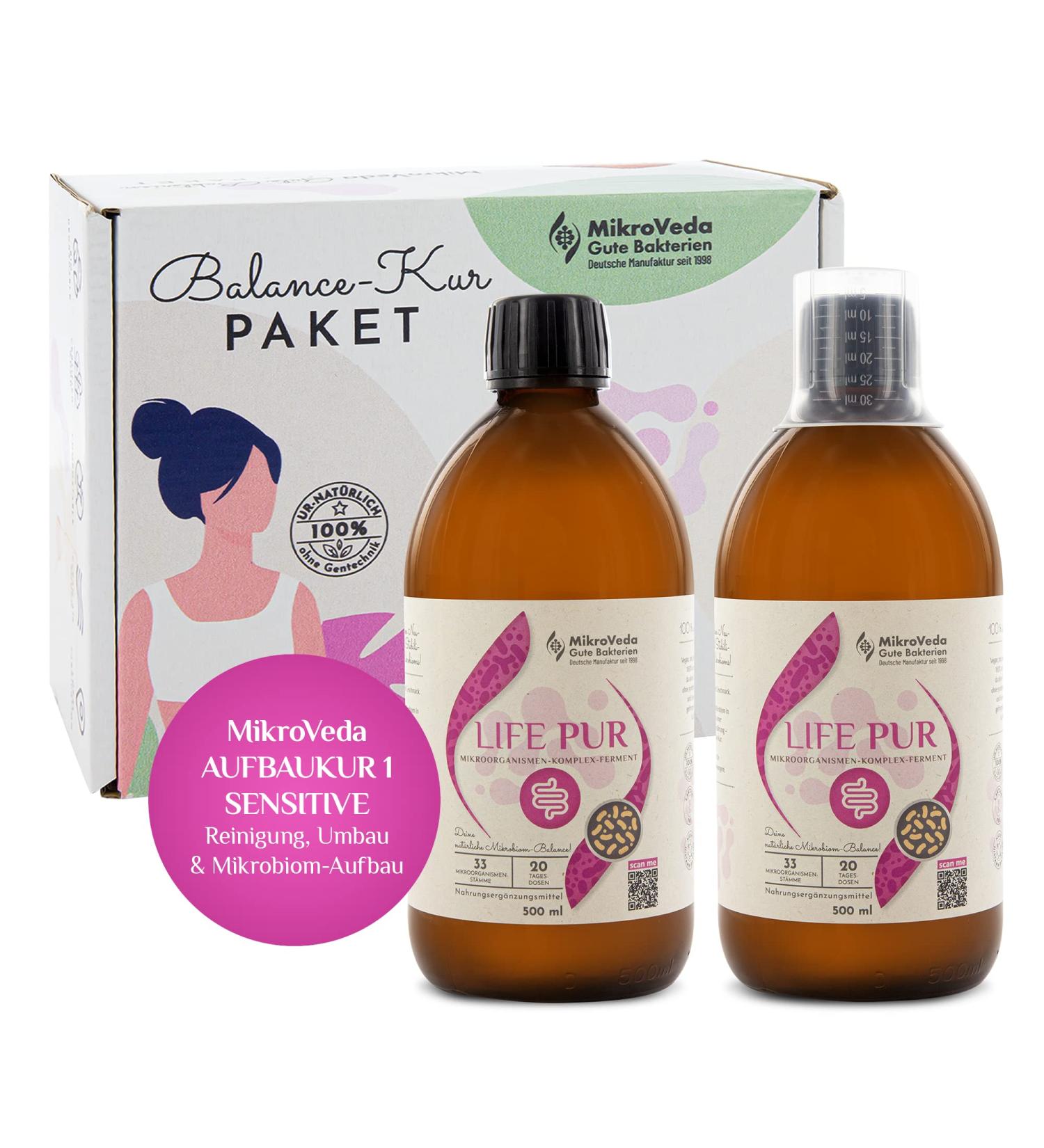 Buy Microveda Structure Cure Vegan Ferment Drink (2x0.5L Glass Bottles) | 33 Bacterial Strains | International Shipping - Buy Online on GoSupps.com