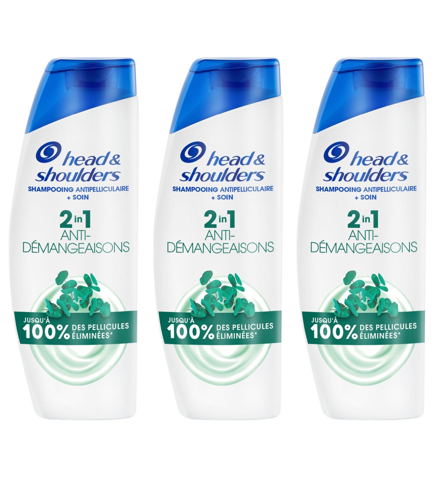 Head & Shoulders 2-in-1 Anti-Dandruff Shampoo & Anti-Itch Treatment Up to 100% Dandruff Control 3x270ml - Buy Online on GoSupps.com