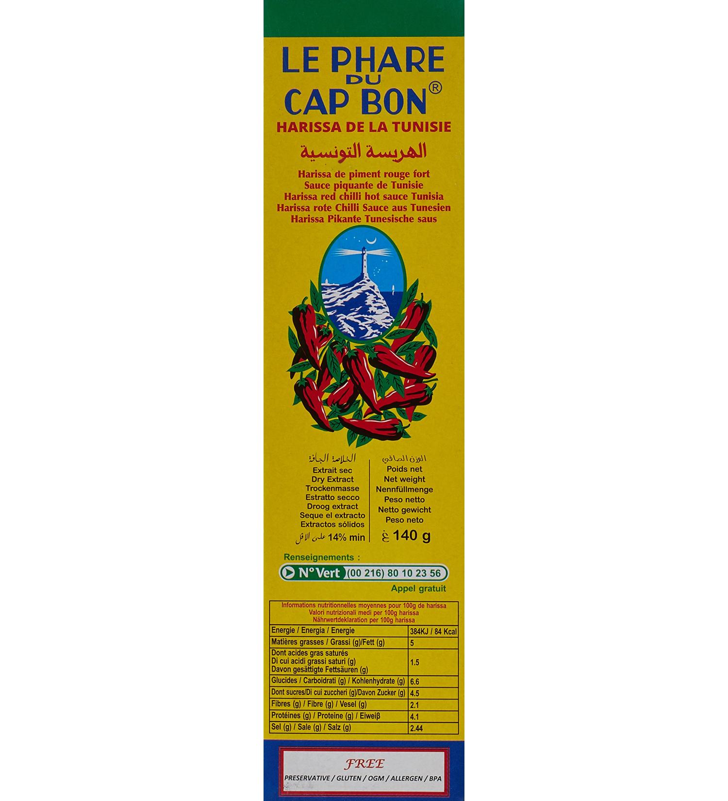 Cap Bon Harissa Headlight Tube 140 g Pack of 18 - Buy Online on GoSupps.com