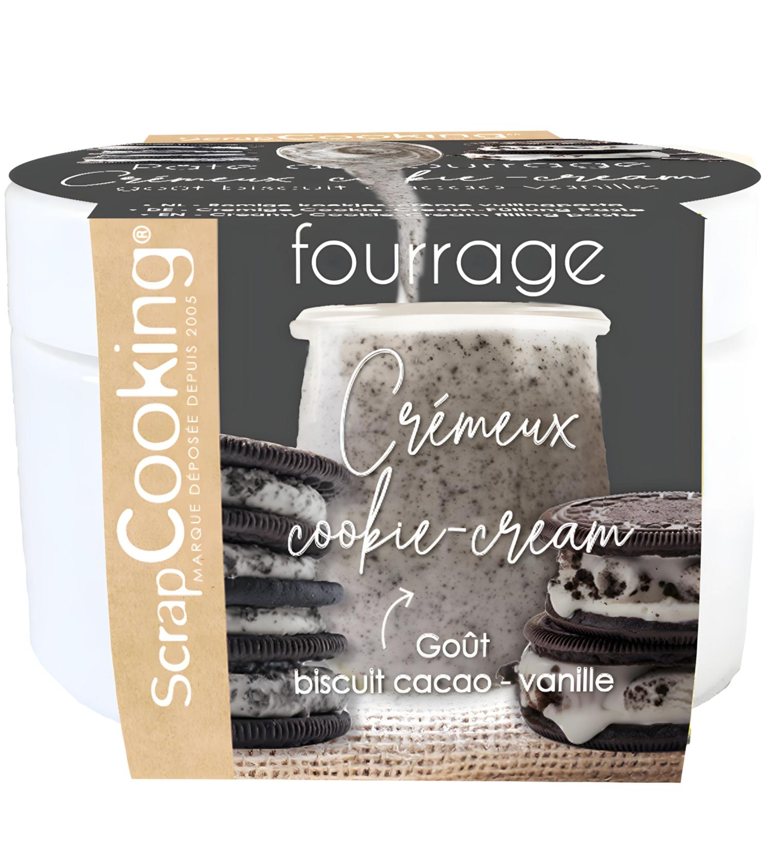ScrapCooking - P te de Fourrage Cr meux Cookie Cream 200 g - Pour Fourrer Tablettes clairs Macarons G teaux B ches de No l Cookies Cheesecakes & P tisseries - 4636 - Buy Online on GoSupps.com