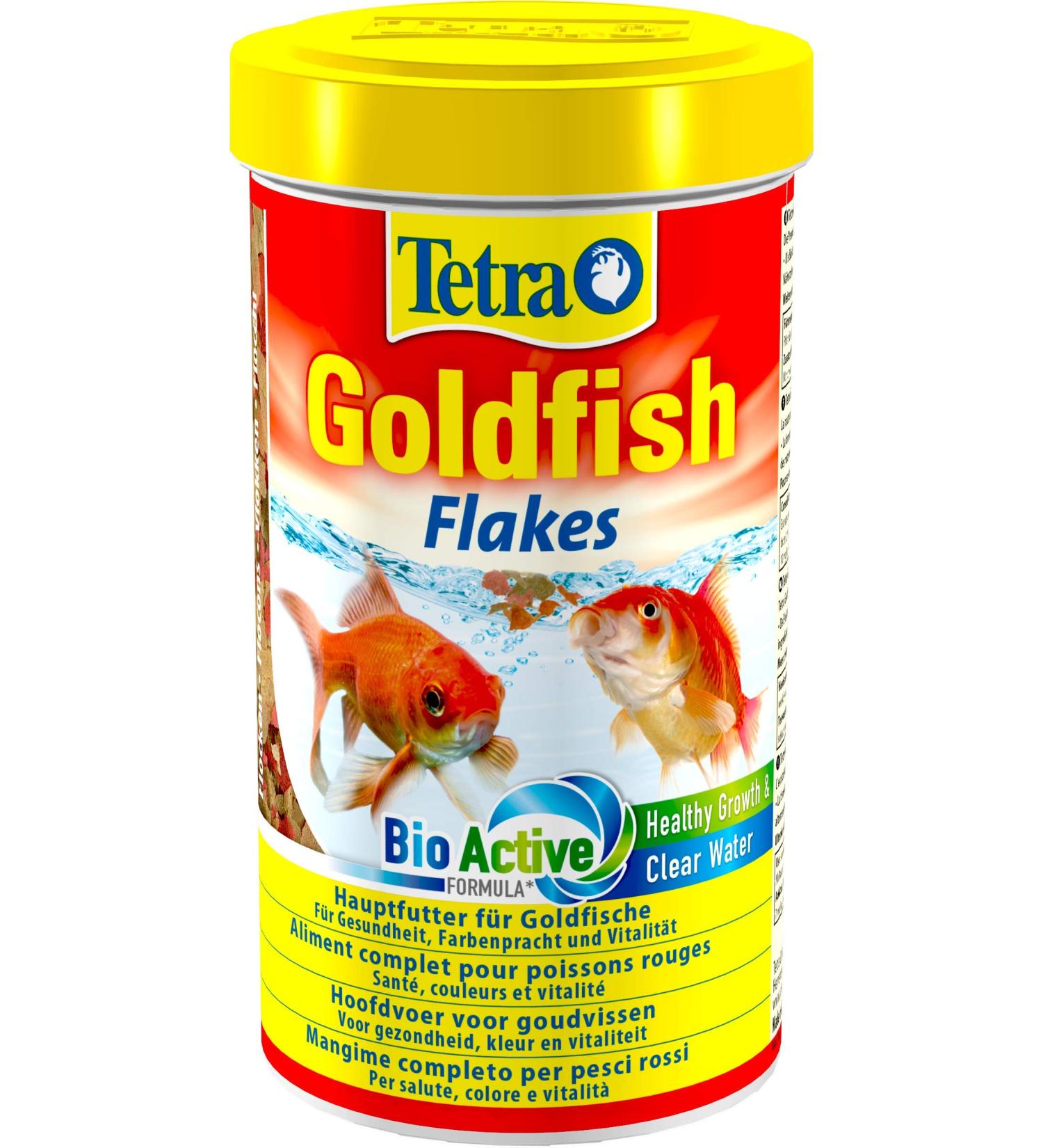 Tetra Goldfish Flakes - Premium Fish Food for Goldfish & Cold Water Fish | 500 ml Can | Best Nutrition - Buy Online on GoSupps.com