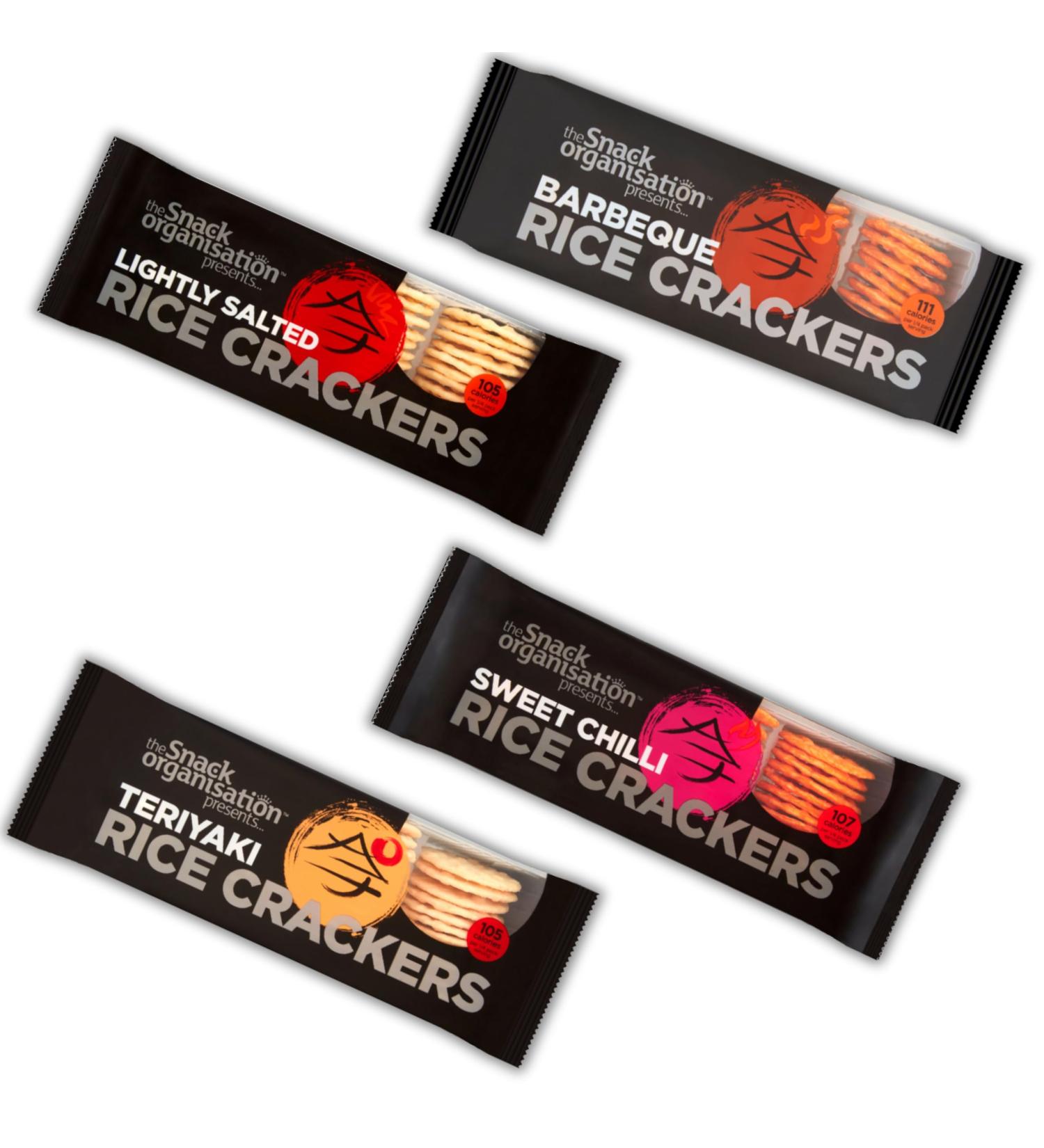 The snack organisation Rice Crackers Gluten Free Pick N Mix | Choose From 3+ Flavours | Lightly Salted Sweet Chilli Barbeque Teriyaki - Pack of 2 x 100g - Buy Online on GoSupps.com