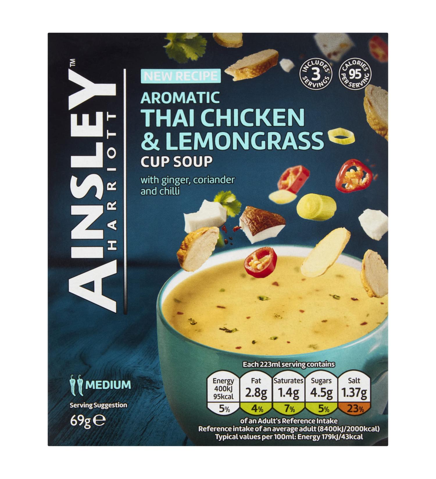 Ainsley Harriott Thai Chicken and lemongrass 3 x 69g Pack of 8 (24 sachets) 207 g (Pack of 8) Tahi Chicken and Lemongrass