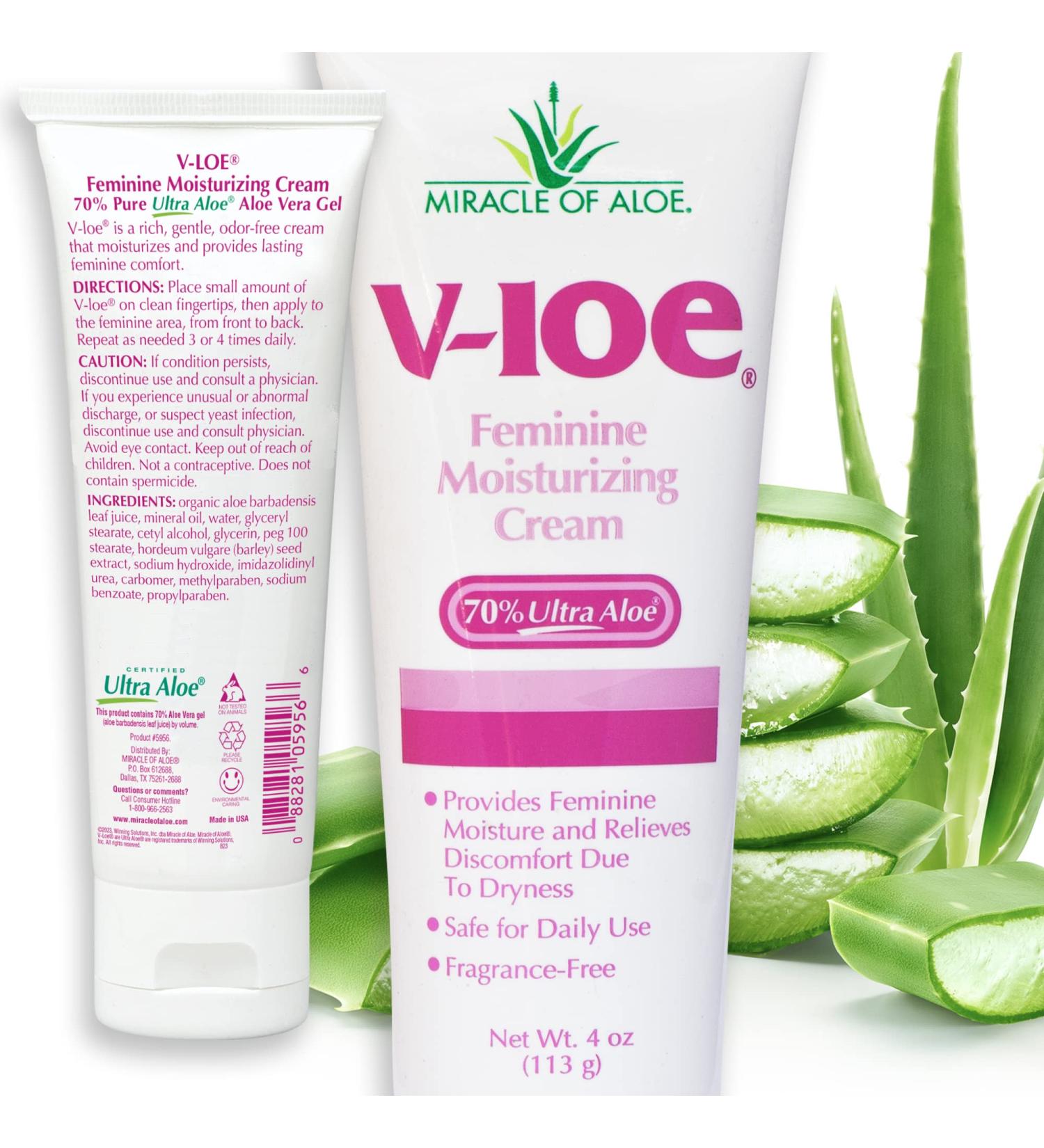 V-loe 4 oz - Soothing & Hydrating Vulva Care for Sensitive Skin | Non-Estrogen Non-Prescription Vaginal Comfort - Buy Online on GoSupps.com