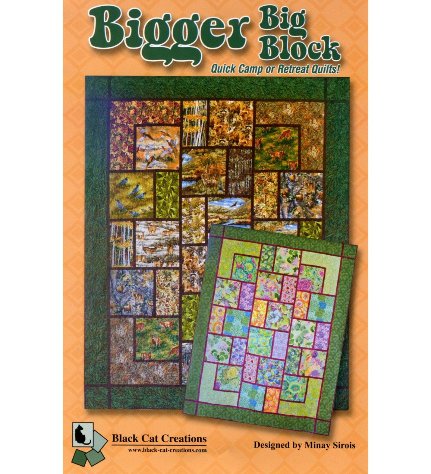 Bigger Big Block Quilt Pattern  for Large and Scenic Prints  Finished Sizes: 69in x 89in  88in x 95in  106in x 108in