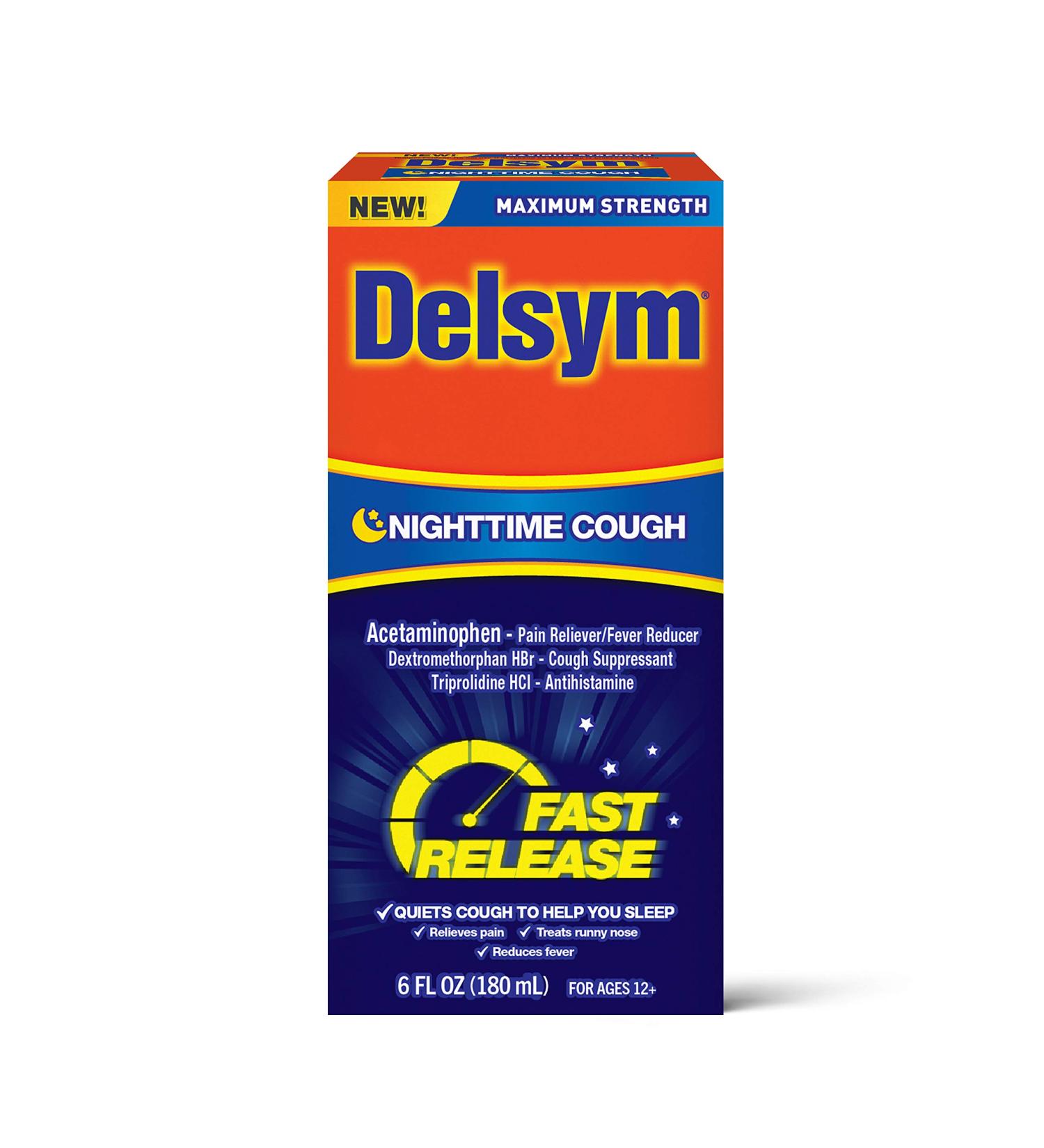 Delsym Adult Liquid Nighttime Cough Syrup - 6 Fl Oz - Buy Online on GoSupps.com