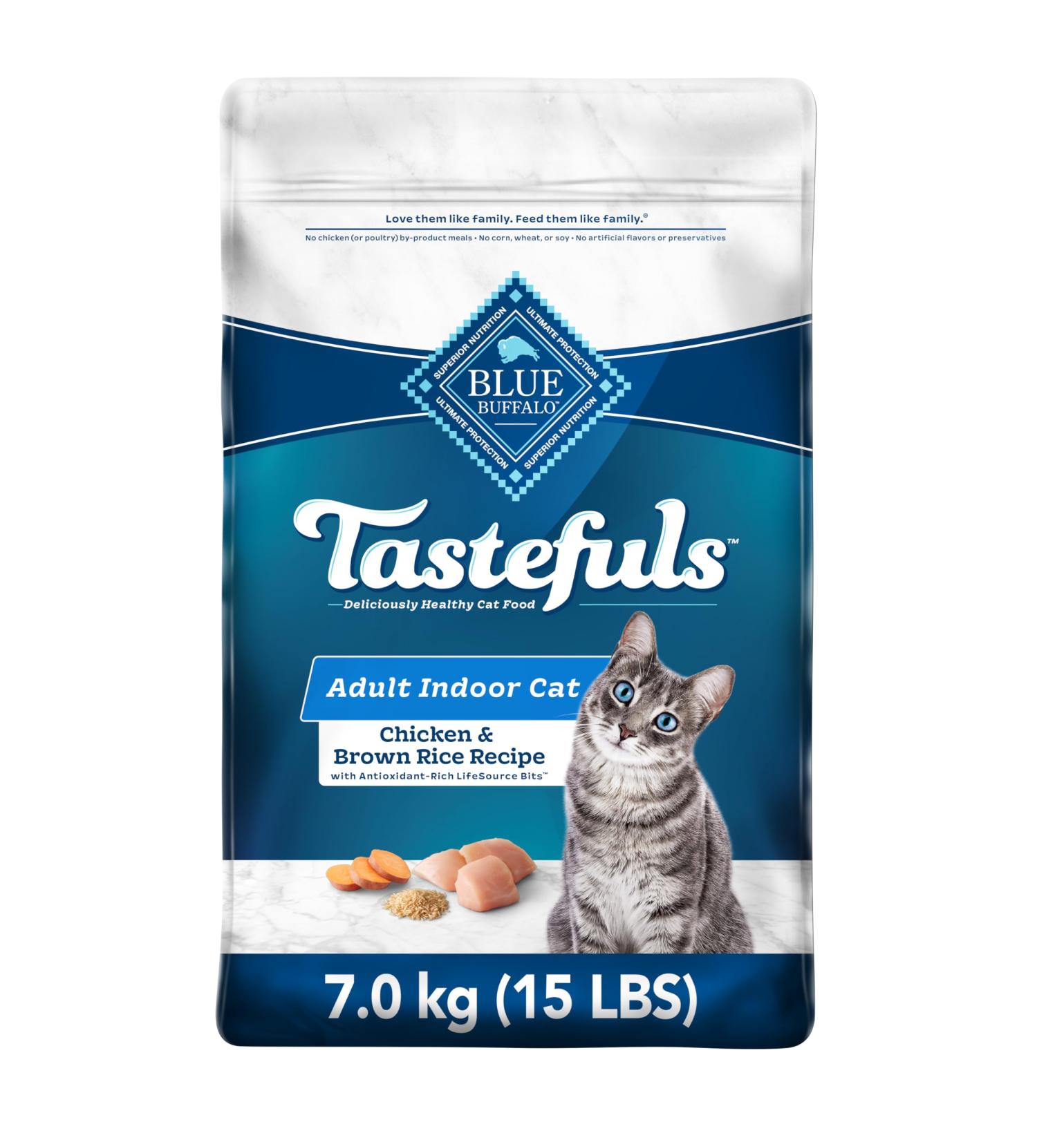 Blue Buffalo Indoor Health Natural Adult Dry Cat Food Chicken And Brown Rice 6.8kg bag Large Bag Large Bag Indoor Chicken - Buy Online on GoSupps.com