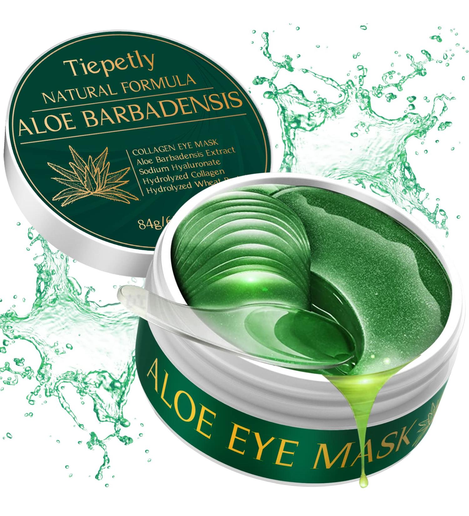 Collagen Eye Pads 60 PCs Hydrating Eye Masks for Dark Circles & Puffiness | Aloe Vera & Hyaluronic Acid Formula - Buy Online on GoSupps.com