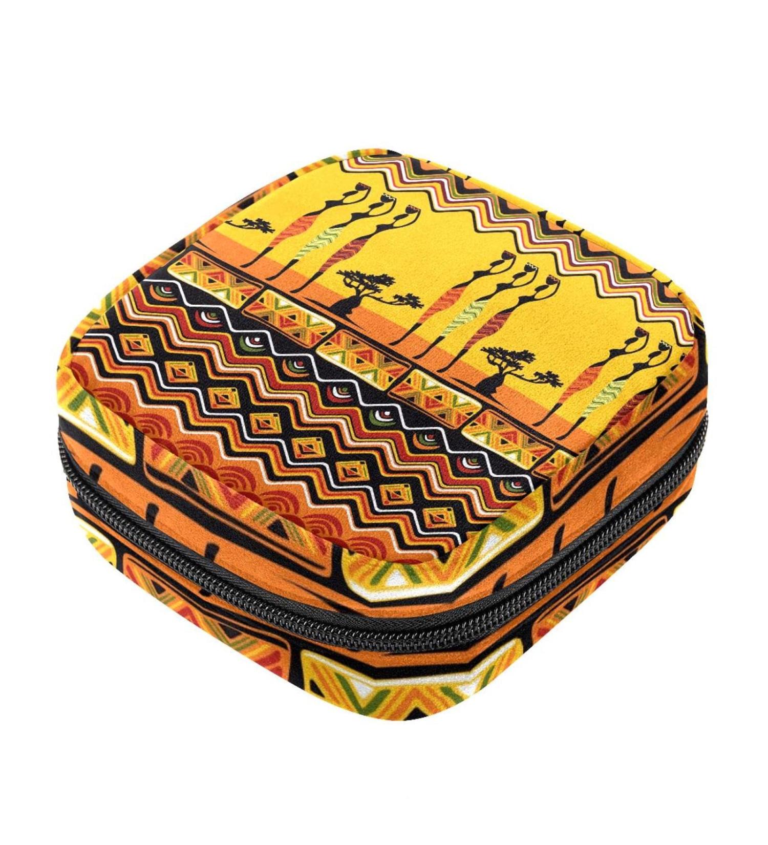 Women's Napkin Storage Bag | African Tribal Patterns | Portable Menstrual Cup & Bandage Bags - Buy Online on GoSupps.com