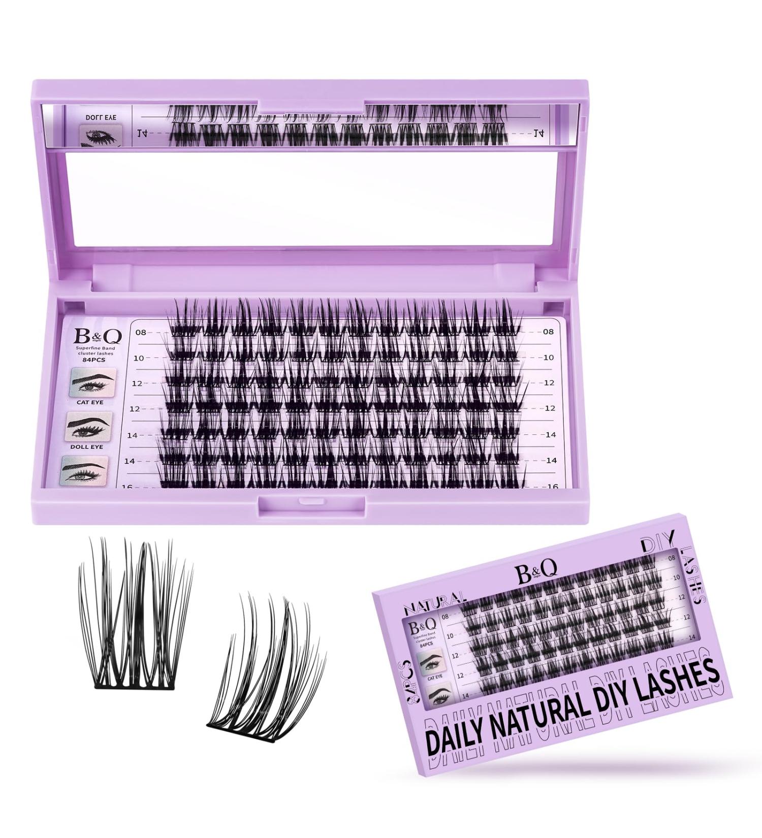 84 PCs Eyelash Extensions Z15 D-8-16mm - Individual DIY Lash Clusters for Beginners | Reusable Eyelash Bush for Home Use - Buy Online on GoSupps.com