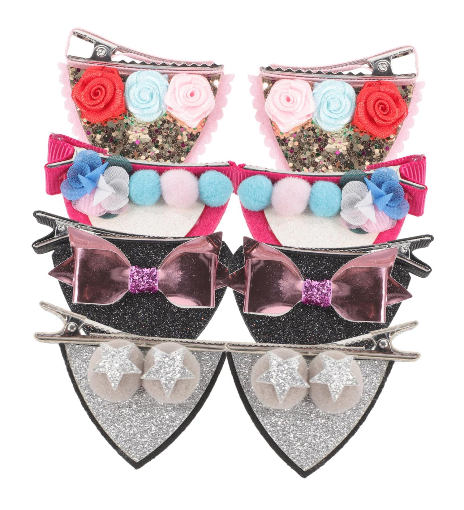SKISUNO 4 Pairs Girl Headdress Cat Ears Hair Barrette Hairpins Hair Clips Cat Ears Animal Ear Hair Clips Girl Hair Accessories Animal Ear Hair Barrette Hair Accessories - Buy Online on GoSupps.com