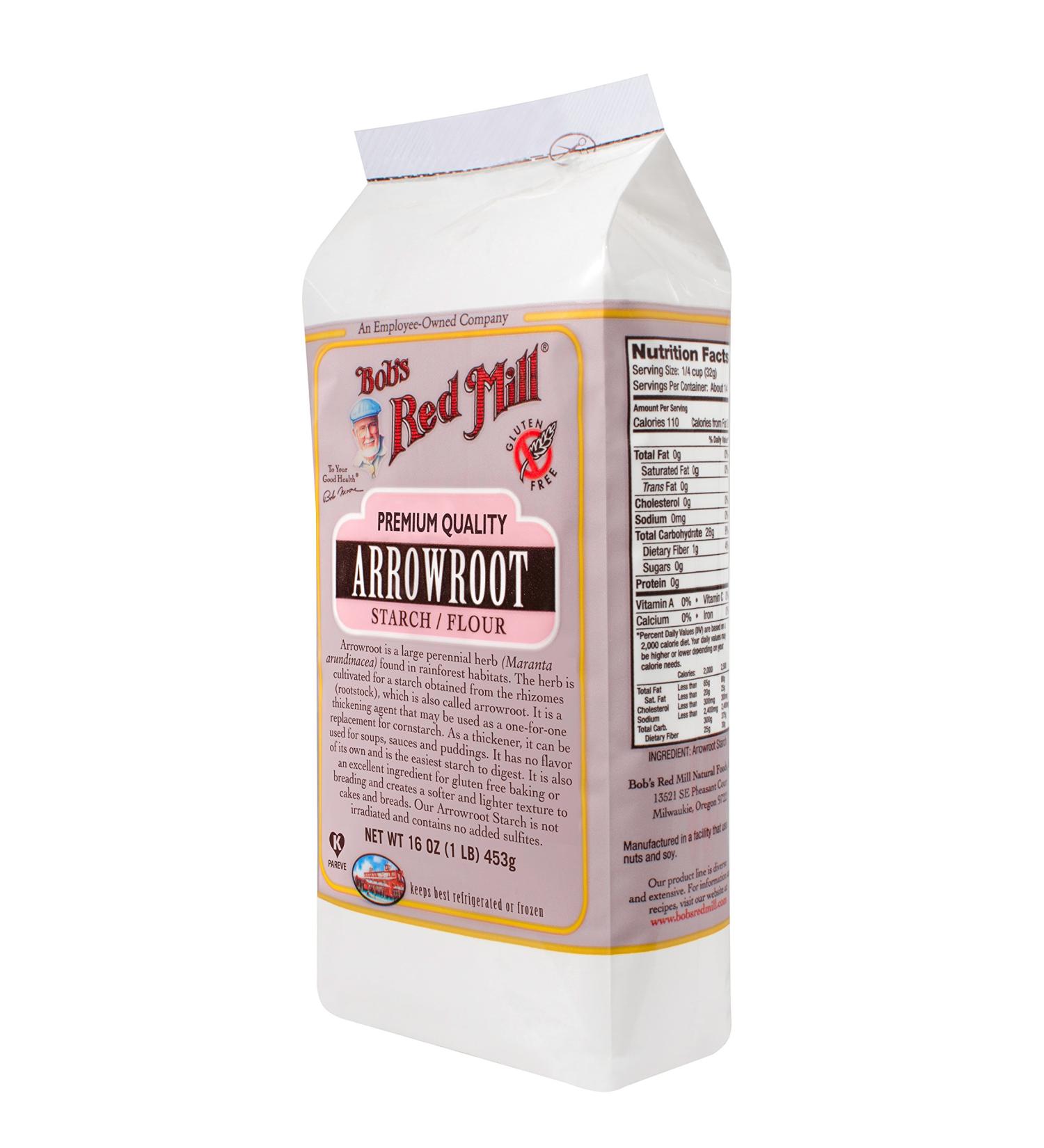 Bob's Red Mill Arrowroot Starch/Flour 16 oz - Gluten-Free Baking Essential - Buy Online on GoSupps.com