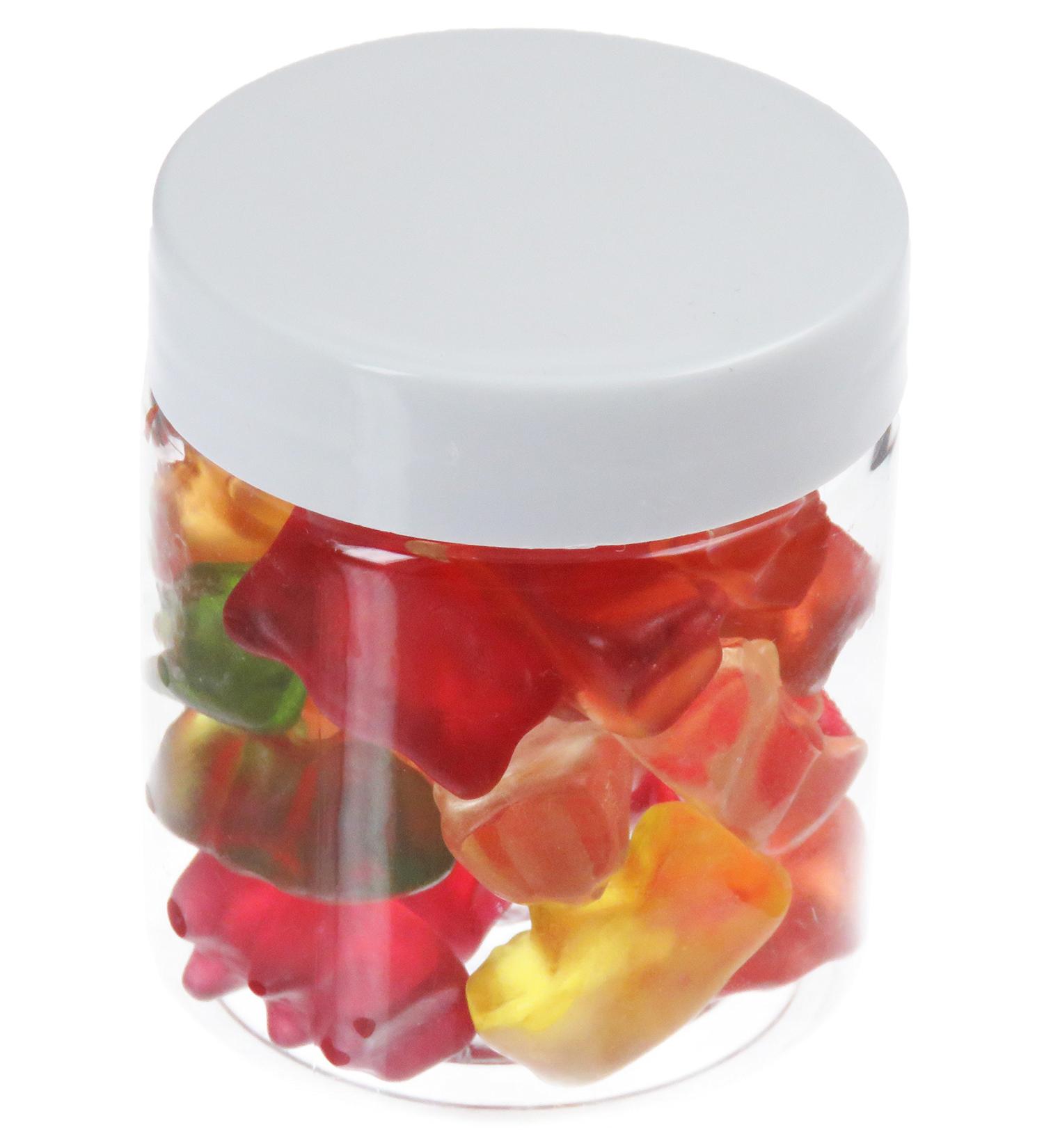 Pohli 75 ml PET jar transparent with white plastic lid 40 pieces