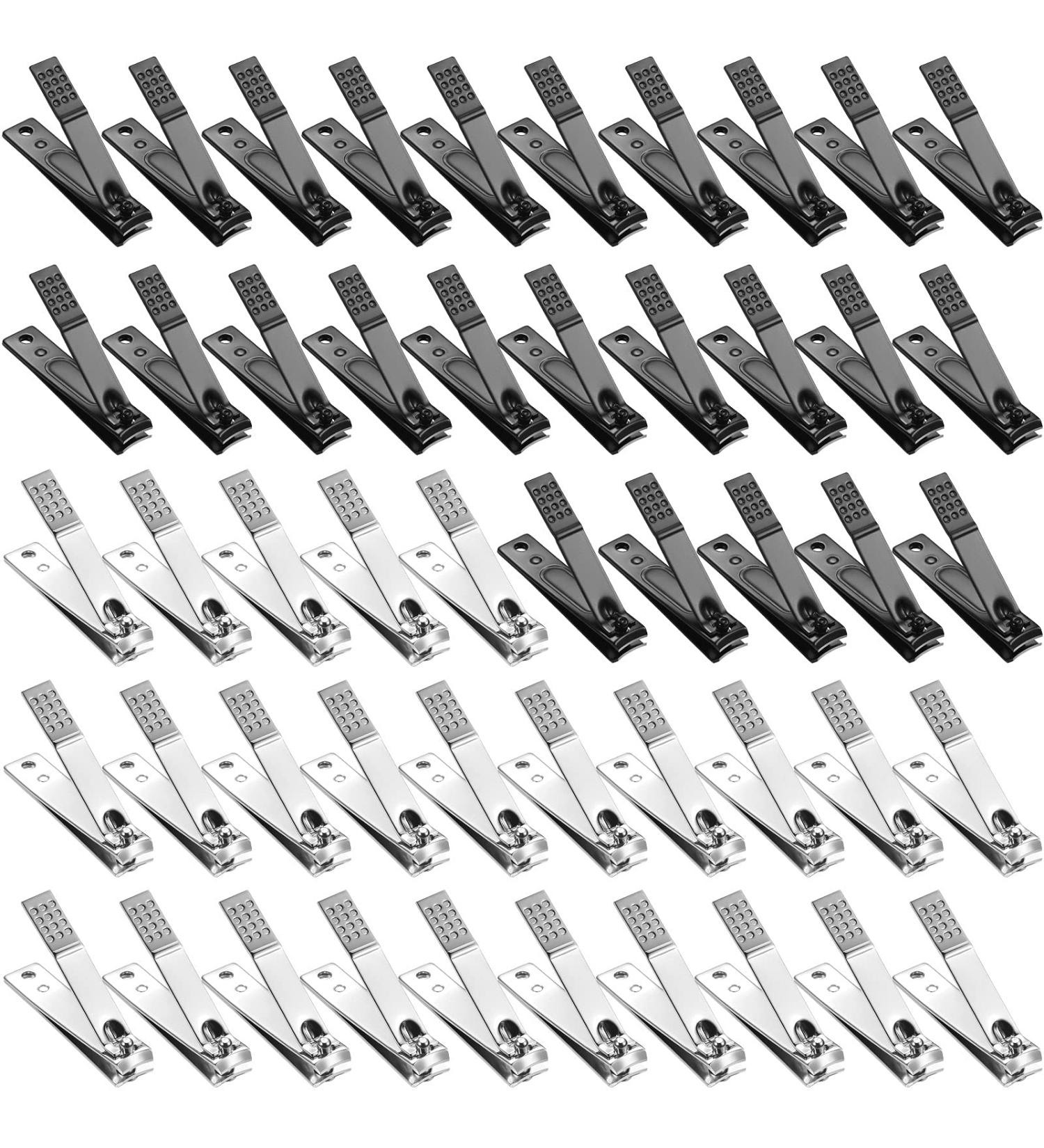 50 Piece Stainless Steel Nail Clipper Set for Women Men - Black and Silver - Buy Online on GoSupps.com