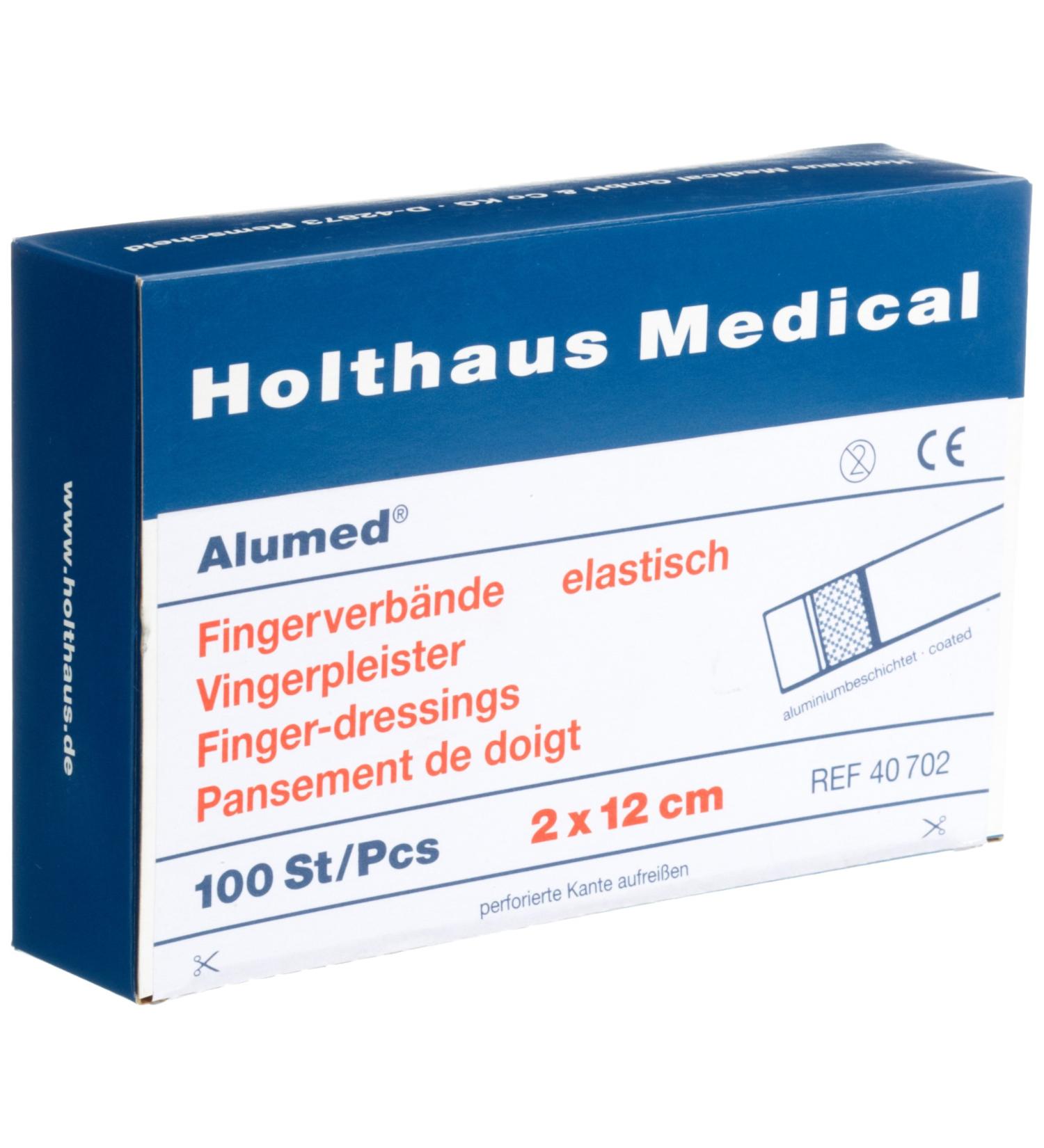Alumed 100 x Elastic Finger Dressings 2 x 12 cm